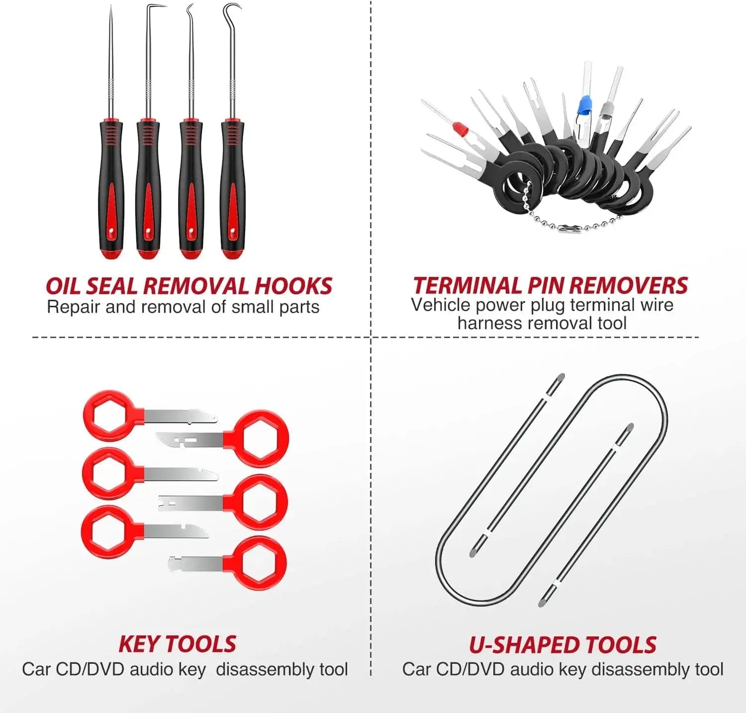 102 Pcs Car Trim Removal Tool Kit - Auto Panel Clip Pry Tool Set with Non-Slip Handle for Interior & Exterior Trim Removal - Perfect for Car Detailing, DIY Repairs & Auto Maintenance
