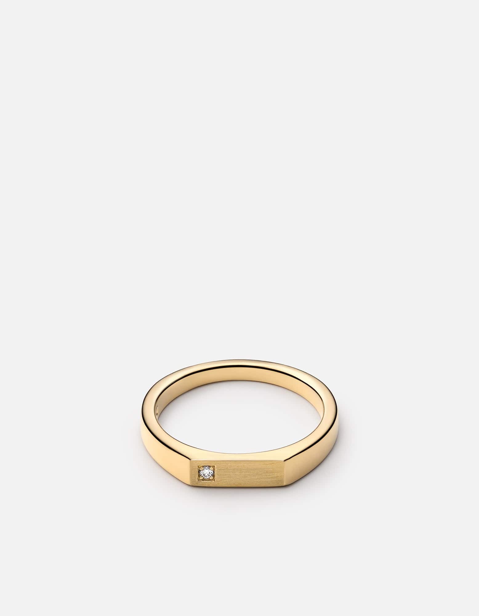 Elegant Thin Geo Diamond Ring in 14K Gold for Women - Perfect for Engagement, Wedding & Anniversary Gifts