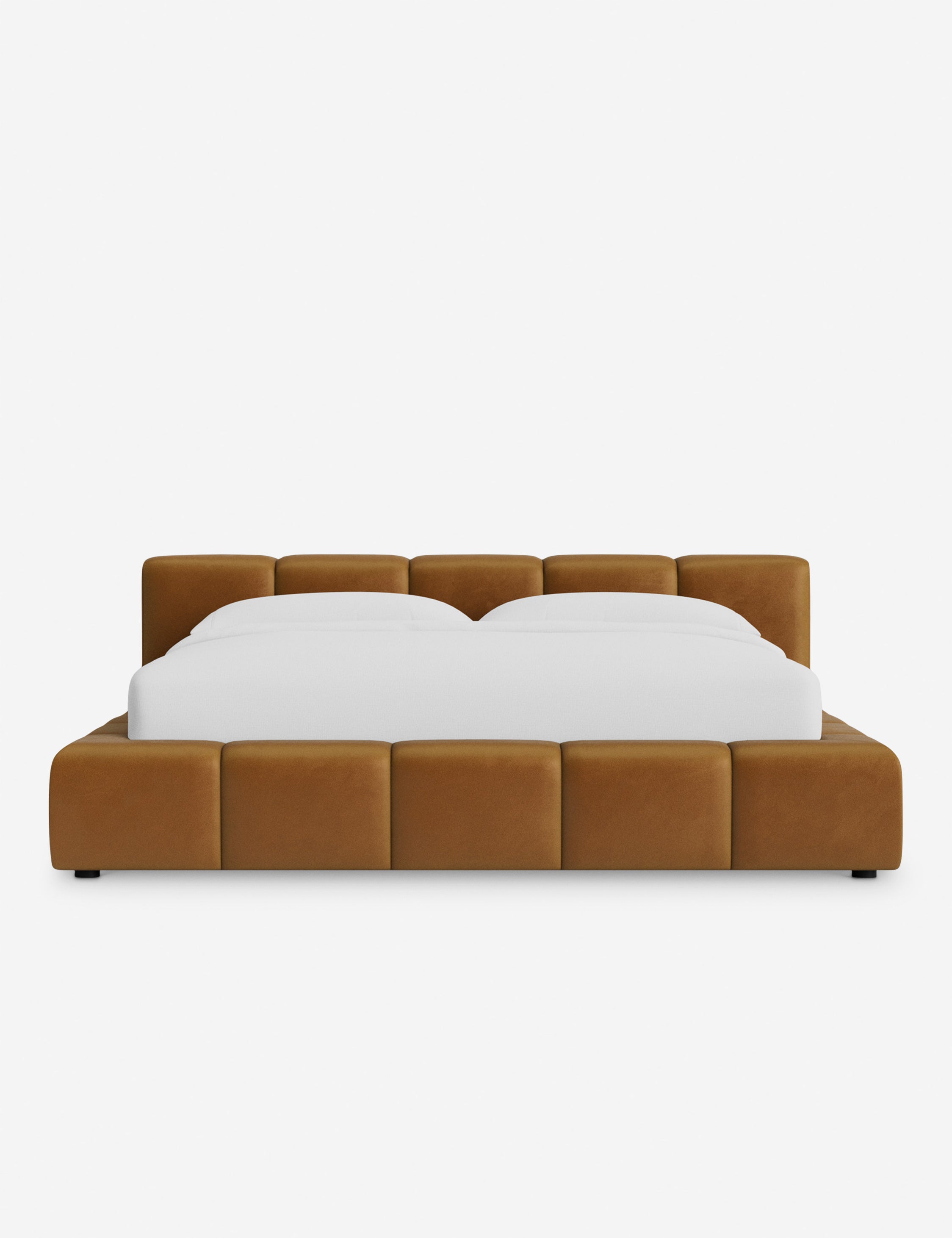 Cambry Platform Bed Frame - Modern Minimalist Wooden Bed with Headboard - Perfect for Bedroom, Guest Room & Small Spaces