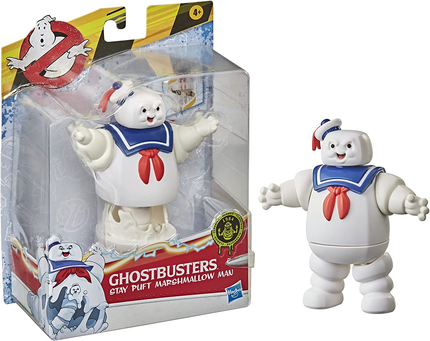 Ghostbusters Classic 1984 Series Stay Puft Marshmallow Man Action Figure - Collectible Movie Toy for Fans, Halloween Decor & Gift Idea