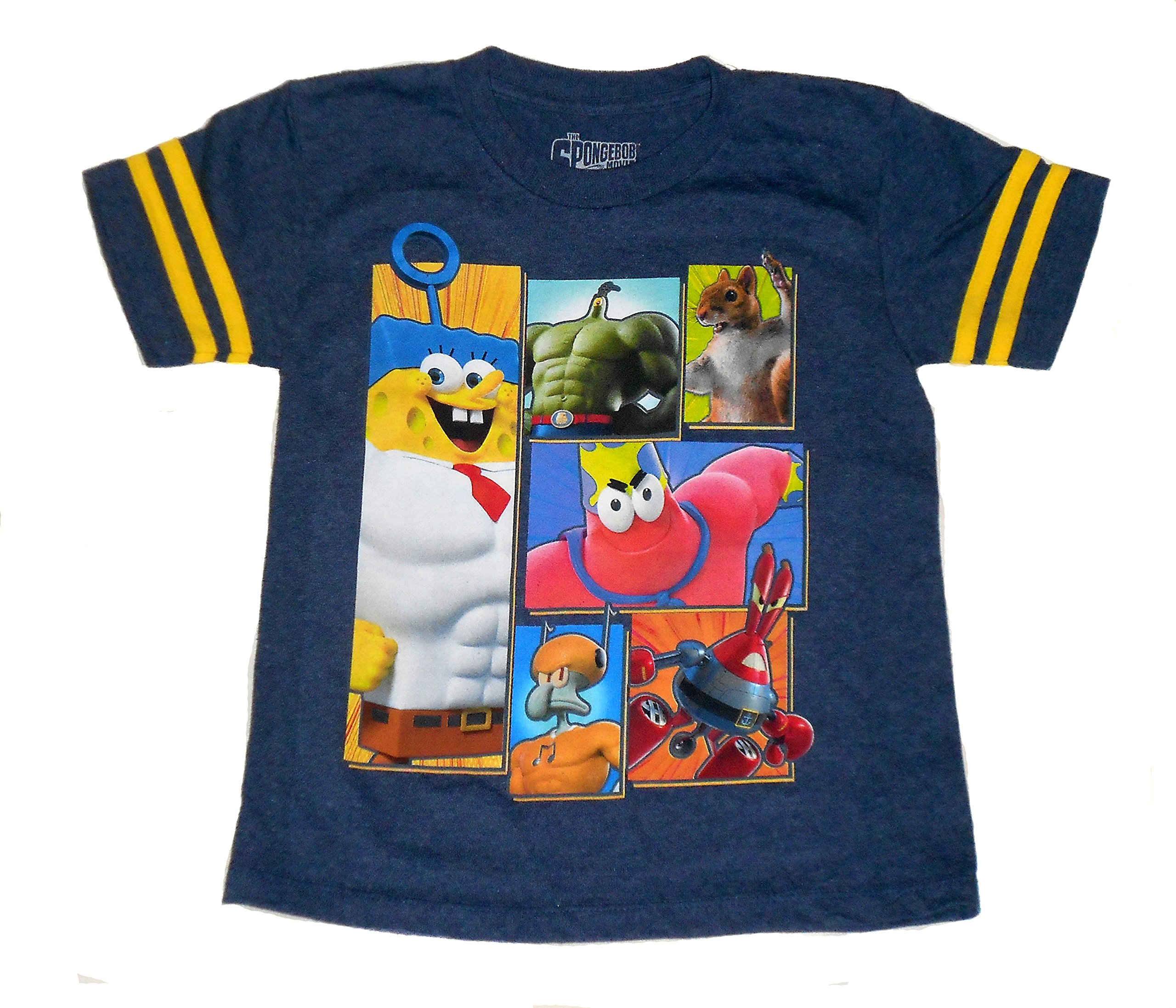 SpongeBob Movie Sponge Out of Water T-Shirt for Boys - Nickelodeon Cartoon Character Graphic Tee - Kids Casual Wear for School, Playdates & Family Outings