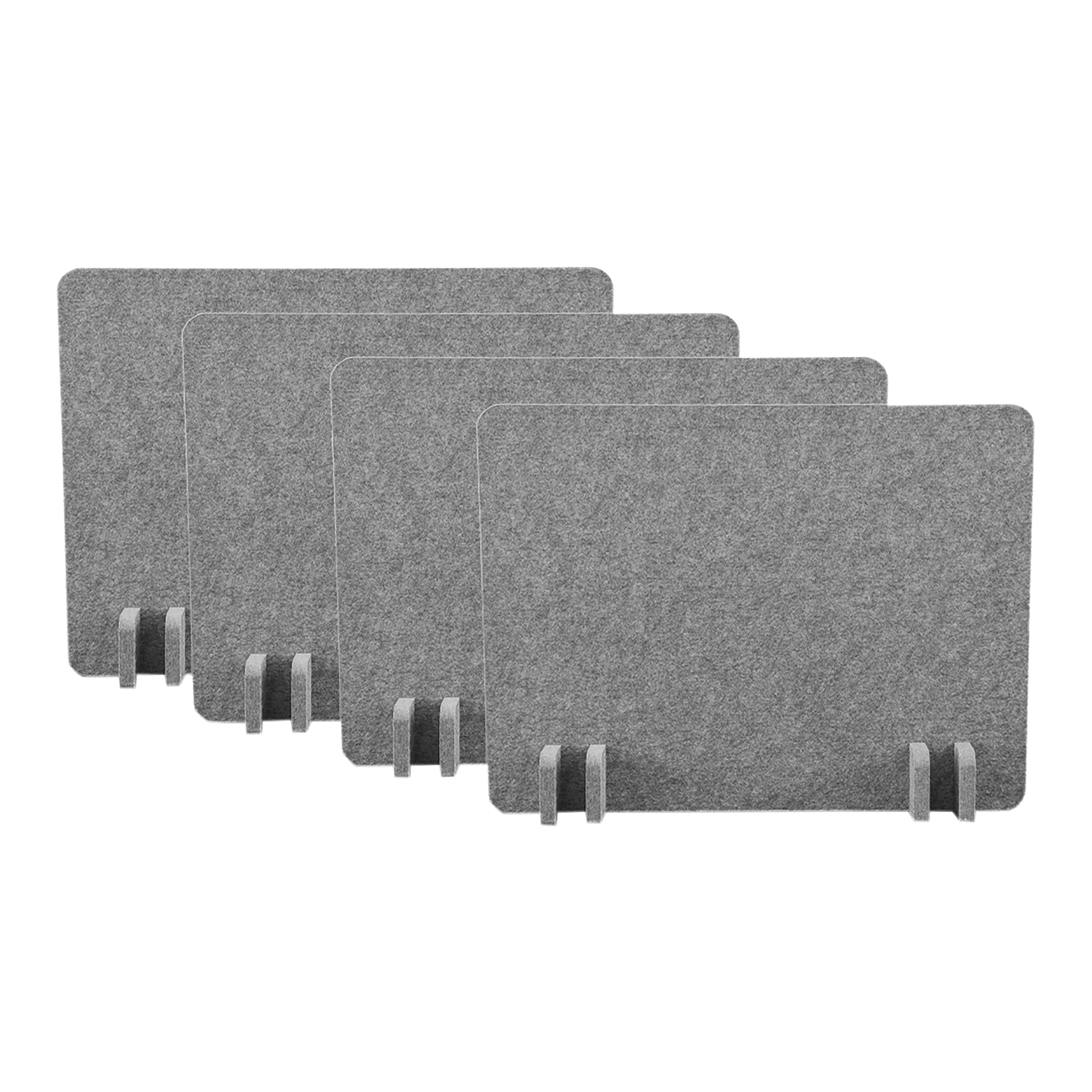 Noise Reducing Acoustic Desk Divider - Freestanding Privacy Panel for Office & Home Workspaces (Castle Gray, 20.9