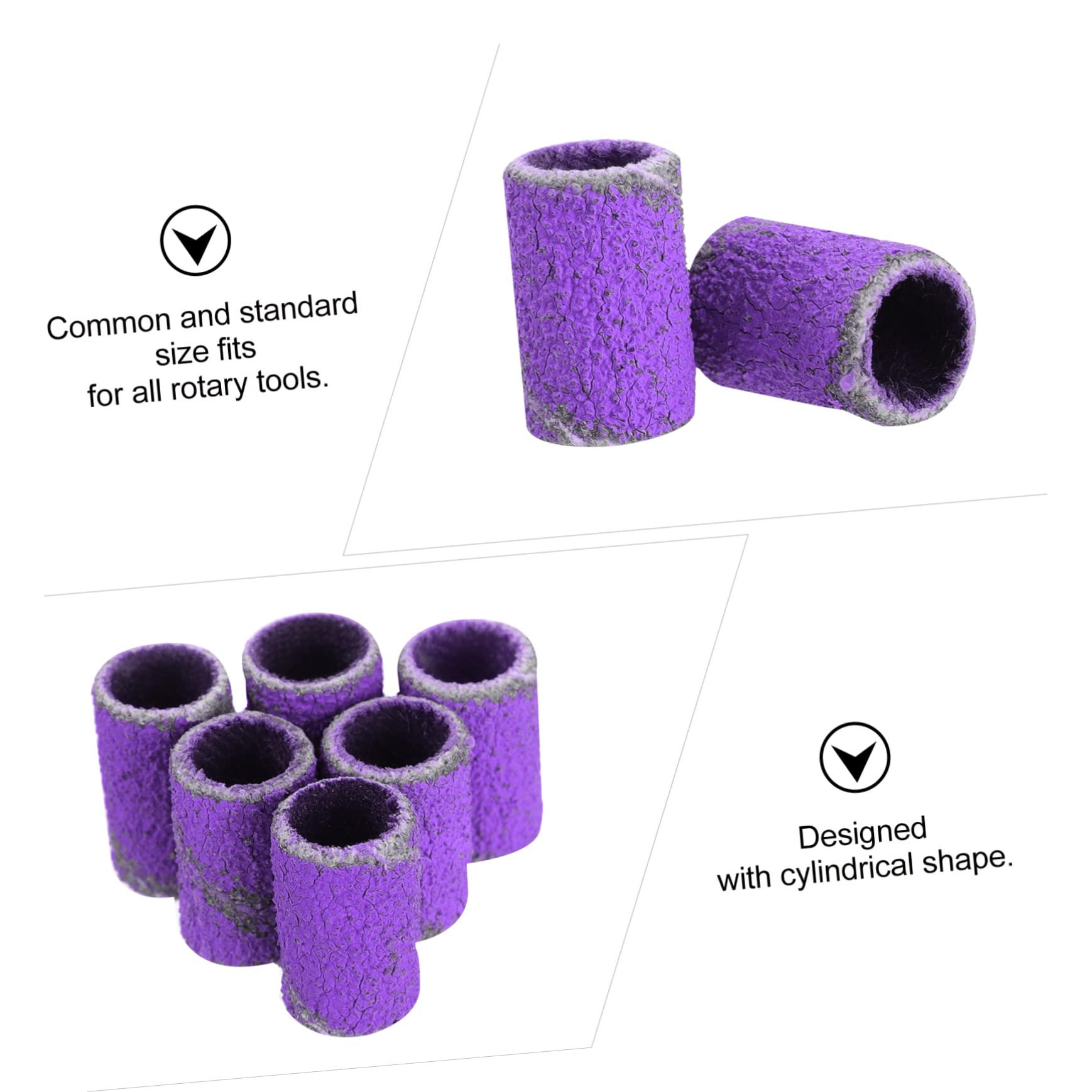 Beavorty 100pcs Grit Nail Sanding Bands Set - Professional Nail Drill Sanding Rings for Manicure & Pedicure | Nail Polishing & Filing Tools with Comfortable Hand Touch | Perfect for Salon, Home Nail Care & DIY Nail Art