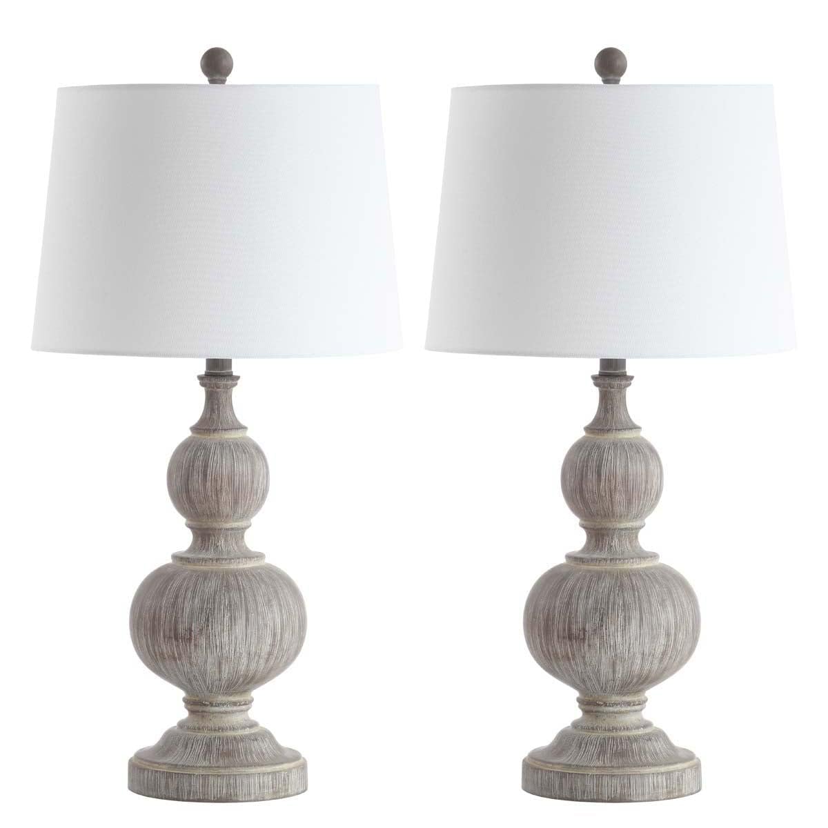 SAFAVIEH Ephraim Brown 29-inch Table Lamp Set of 2 with LED Bulbs - Modern Bedside Lighting for Bedroom, Living Room & Home Office - Perfect for Reading, Working & Ambient Decor