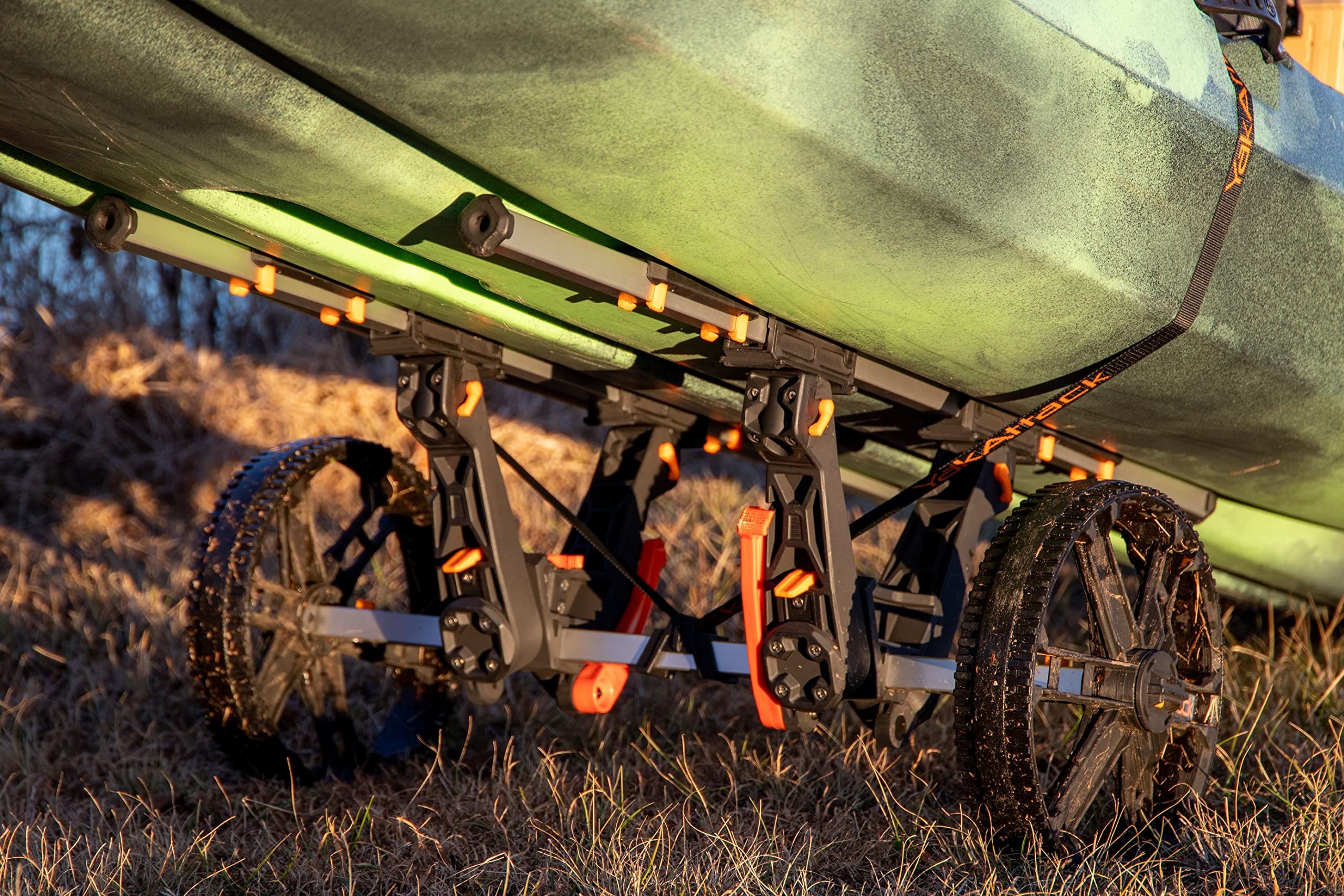 YakAttack TowNStow Collapsible Kayak Cart - Adjustable & Easy Assembly Kayak Transport Dolly for Fishing & Outdoor Adventures | Perfect for Beach, River & Lake Kayaking Trips