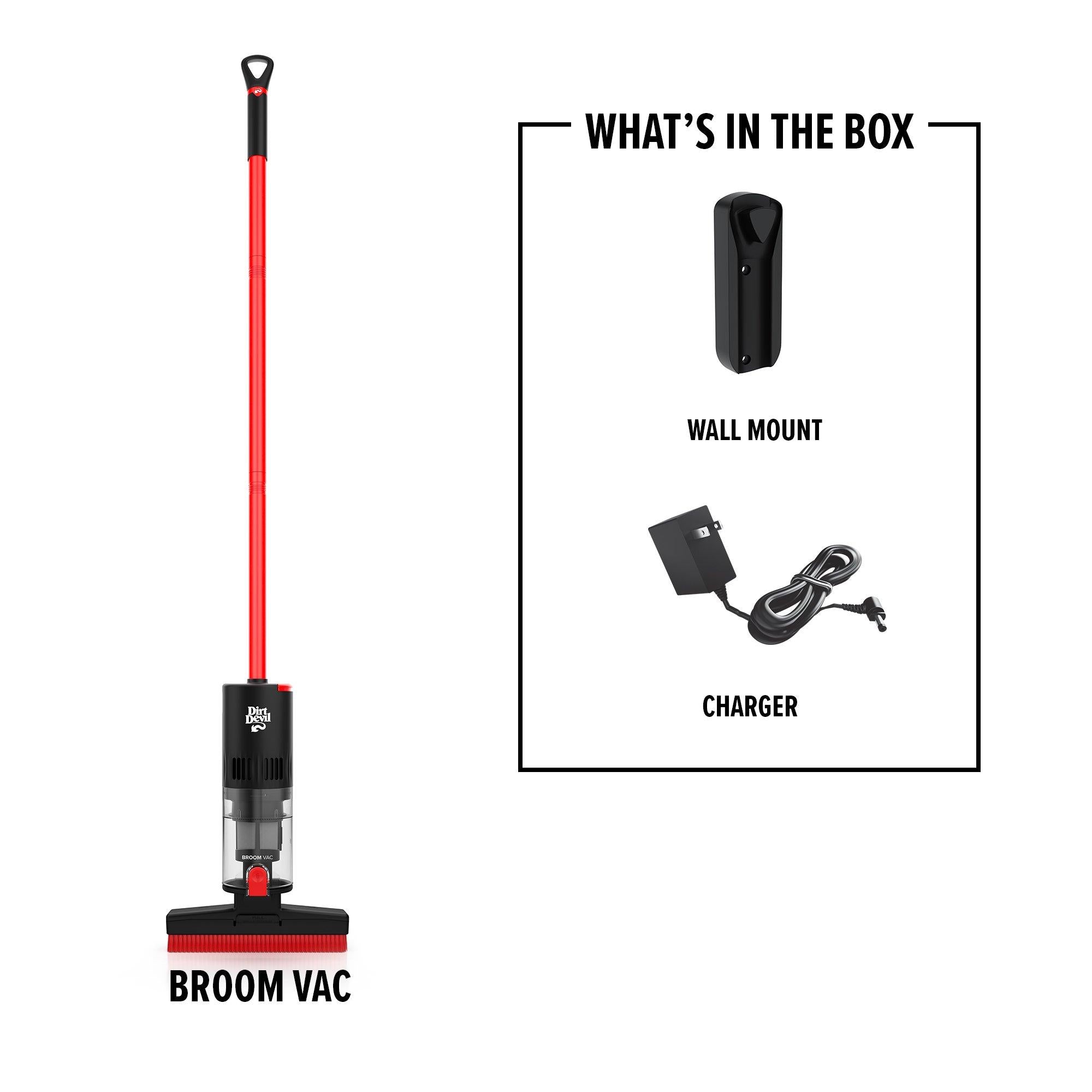 Powerful Cordless Broom Vacuum Cleaner - Lightweight & Efficient for Hardwood Floors & Pet Hair - Perfect for Quick Cleanups in Home, Office & Car