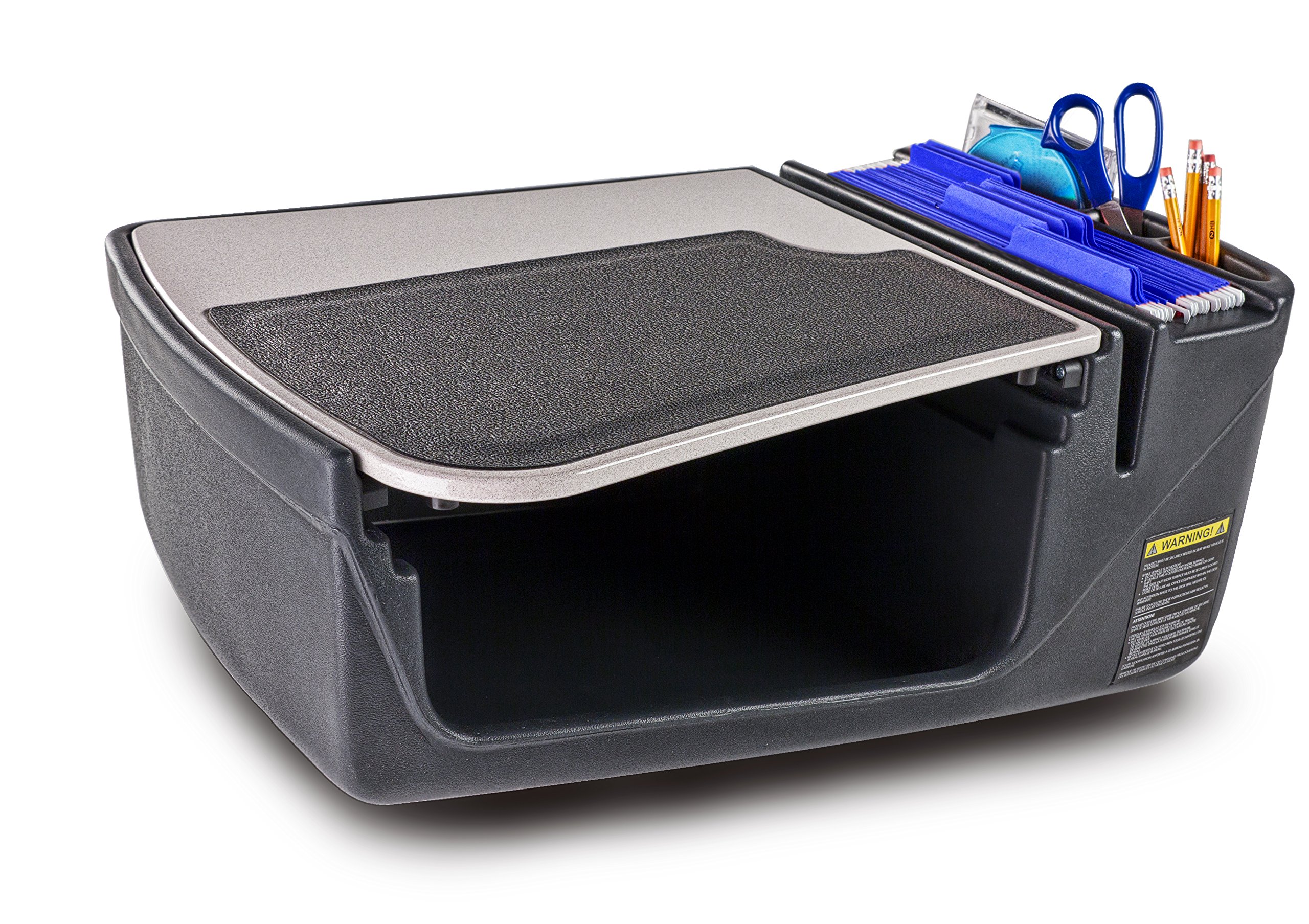AutoExec AUE10005 Efficiency GripMaster Car Desk - Grey Finish, Portable Laptop Workstation for Cars, No Inverter Needed - Perfect for Remote Work, Business Travel & Road Trips