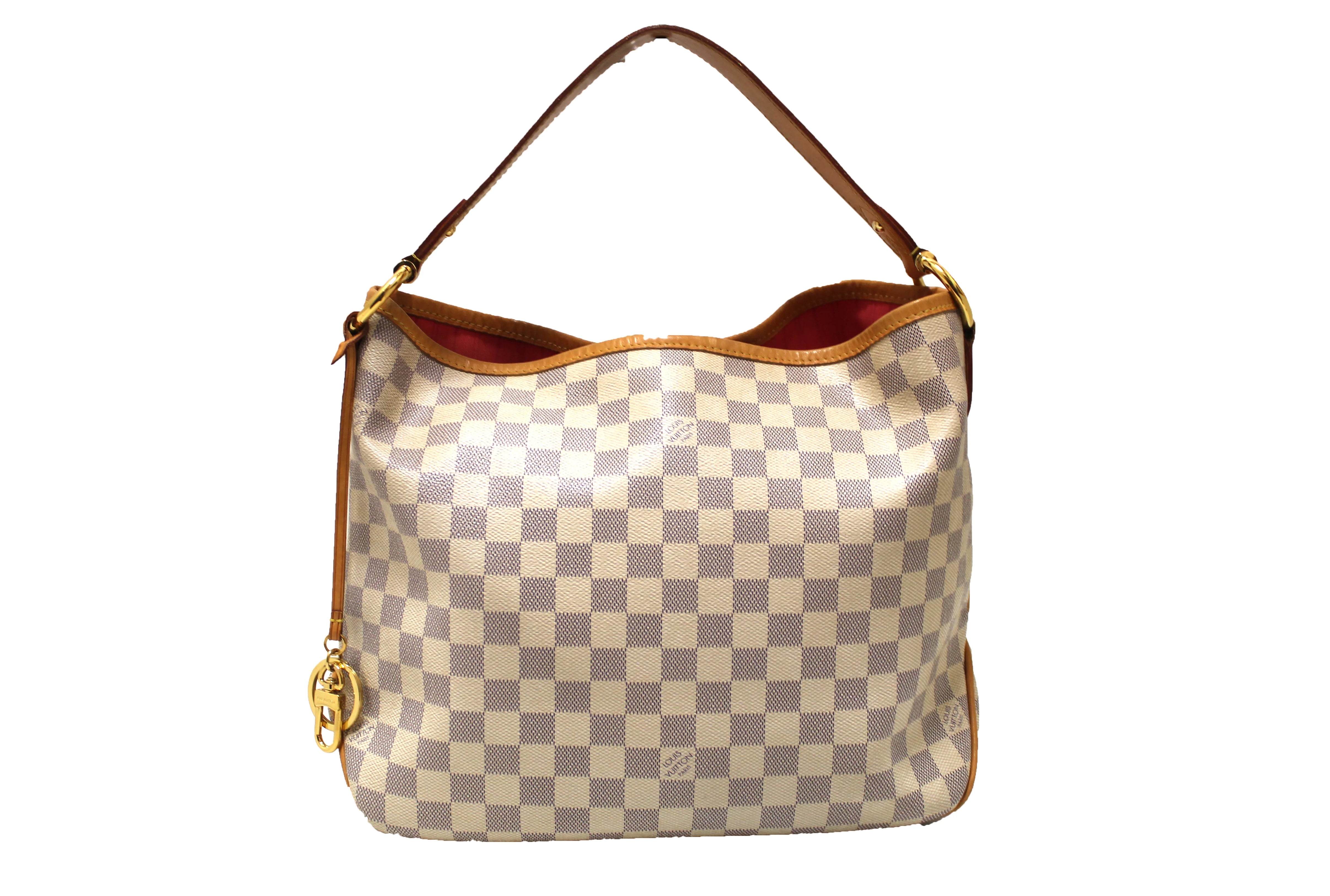 Authentic Louis Vuitton Damier Azur Delightful PM Hobo Shoulder Bag - Luxury Designer Handbag for Women, Perfect for Work, Travel & Everyday Use