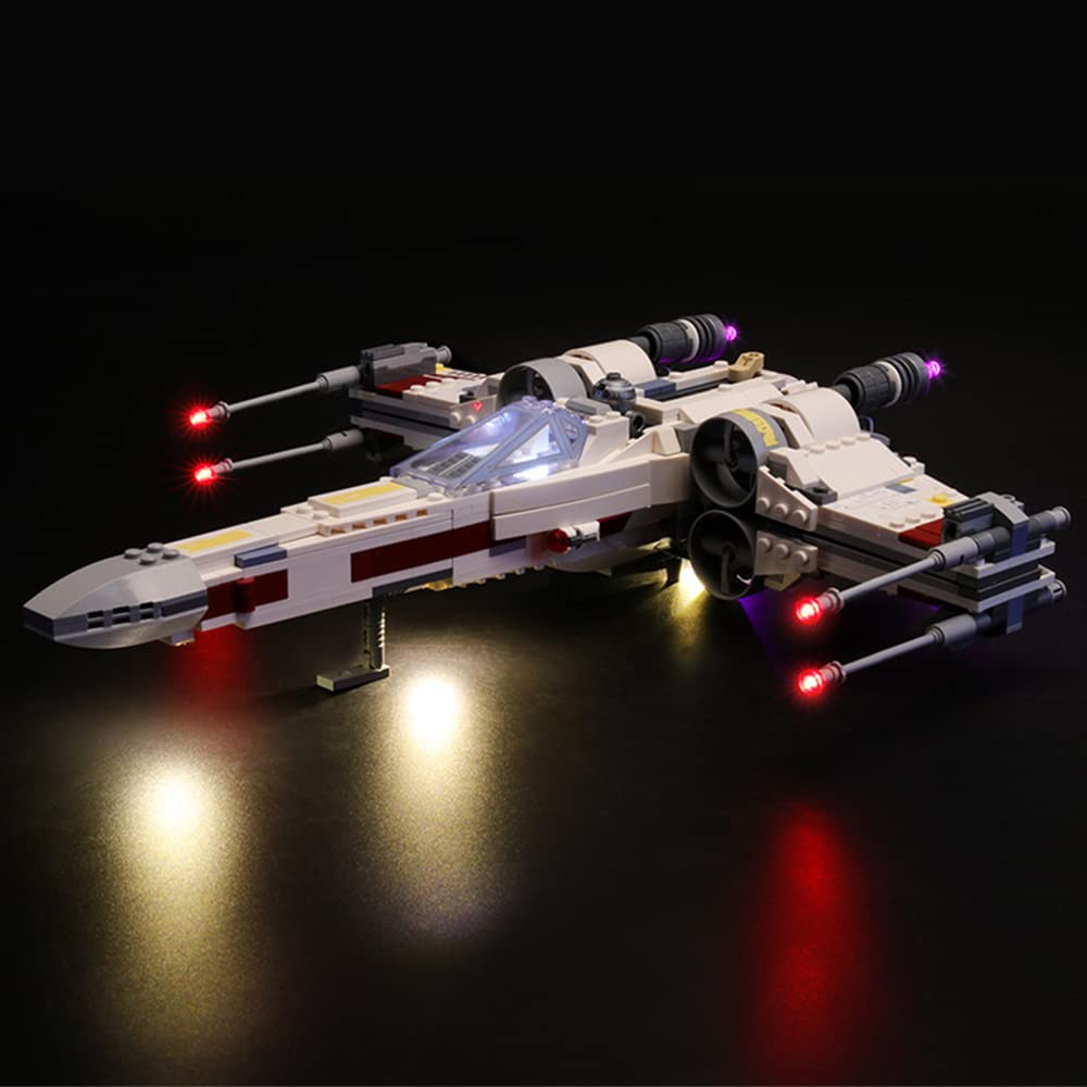 GEAMENT LED Light Kit for Lego Star Wars X-Wing Starfighter 75218 - Compatible with Building Blocks (Model Not Included) - Perfect for Display, Collection & Night Light Decoration