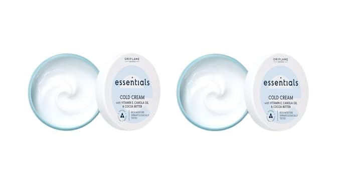 Oriflame Essentials Cold Cream - 75 x 2 ml - Pack of 2 - Moisturizing Face Cream for Dry Skin - Perfect for Night Care & Winter Skincare Routine
