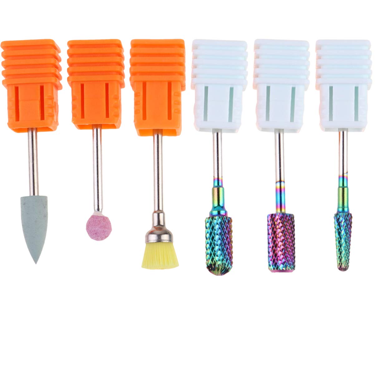Beaupretty 6PCS Carbide Nail Drill Bits Set - Professional Manicure Tools for Salon & Home Use