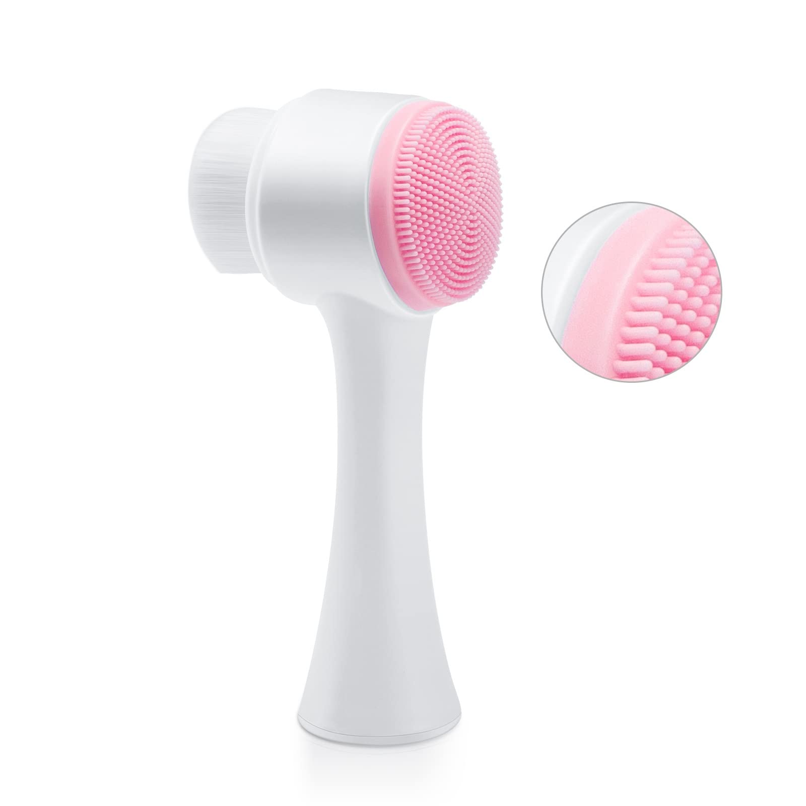 Silicone Face Brush for Deep Pore Cleansing & Exfoliation - Dual-Sided Manual Facial Scrubber for Makeup Removal & Massage - Perfect for Daily Skincare Routine & Spa-Like Experience at Home