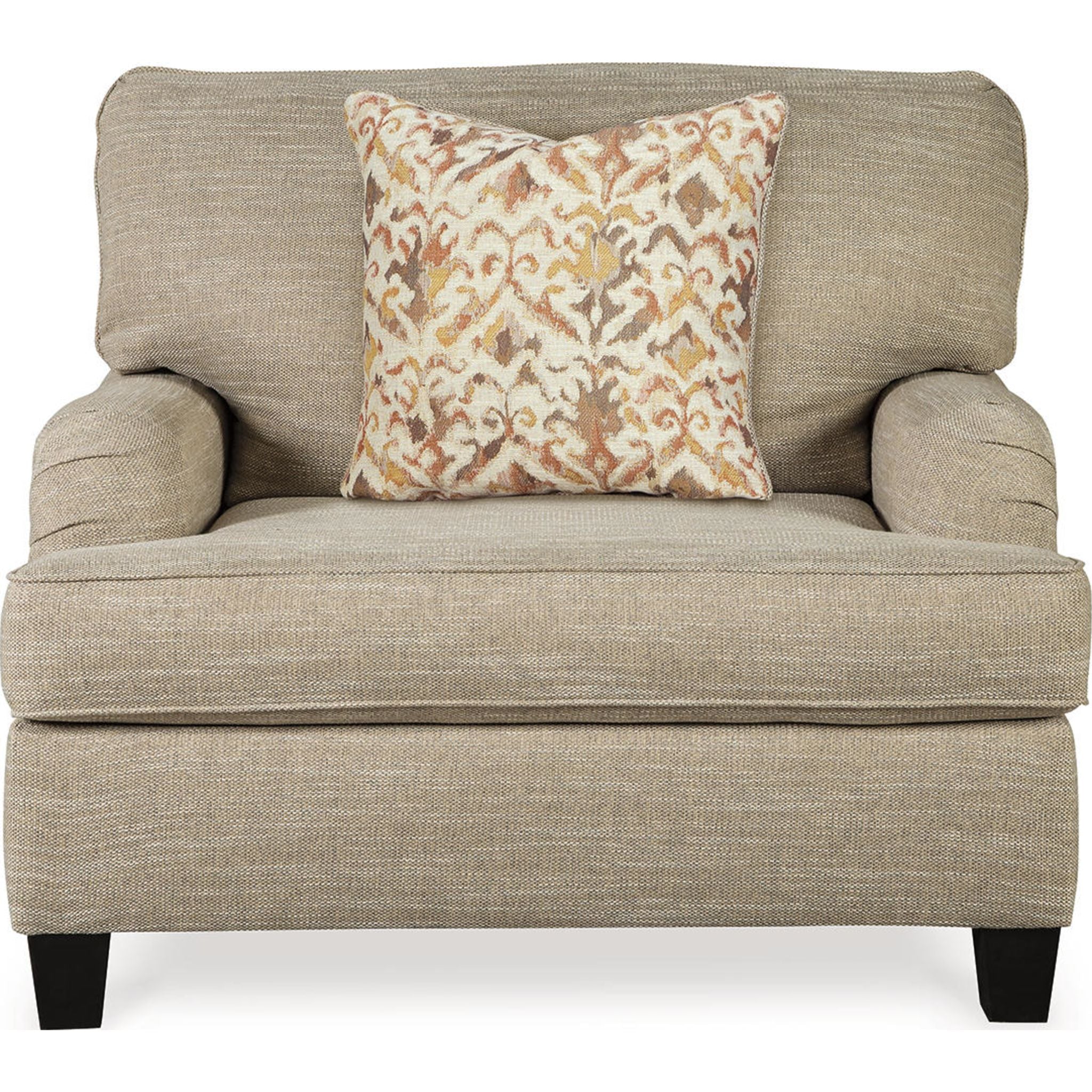 Almanza Oversized Chair and a Half in Wheat Color - Comfortable Lounge Chair for Living Room, Bedroom, or Reading Nook