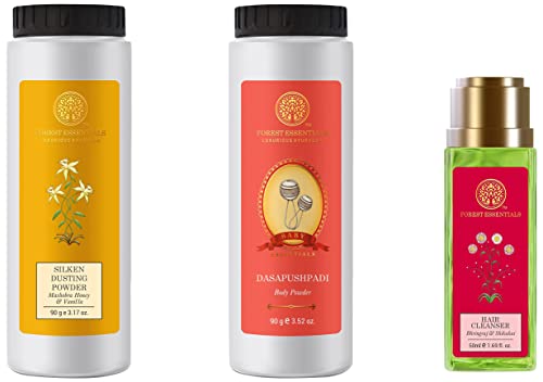 Forest Essentials Silken Dusting Powder - Mashobra Honey & Vanilla 100g | Talc-Free Body Powder for Women | Luxurious Dusting Powder for Post-Bath & Summer Comfort
