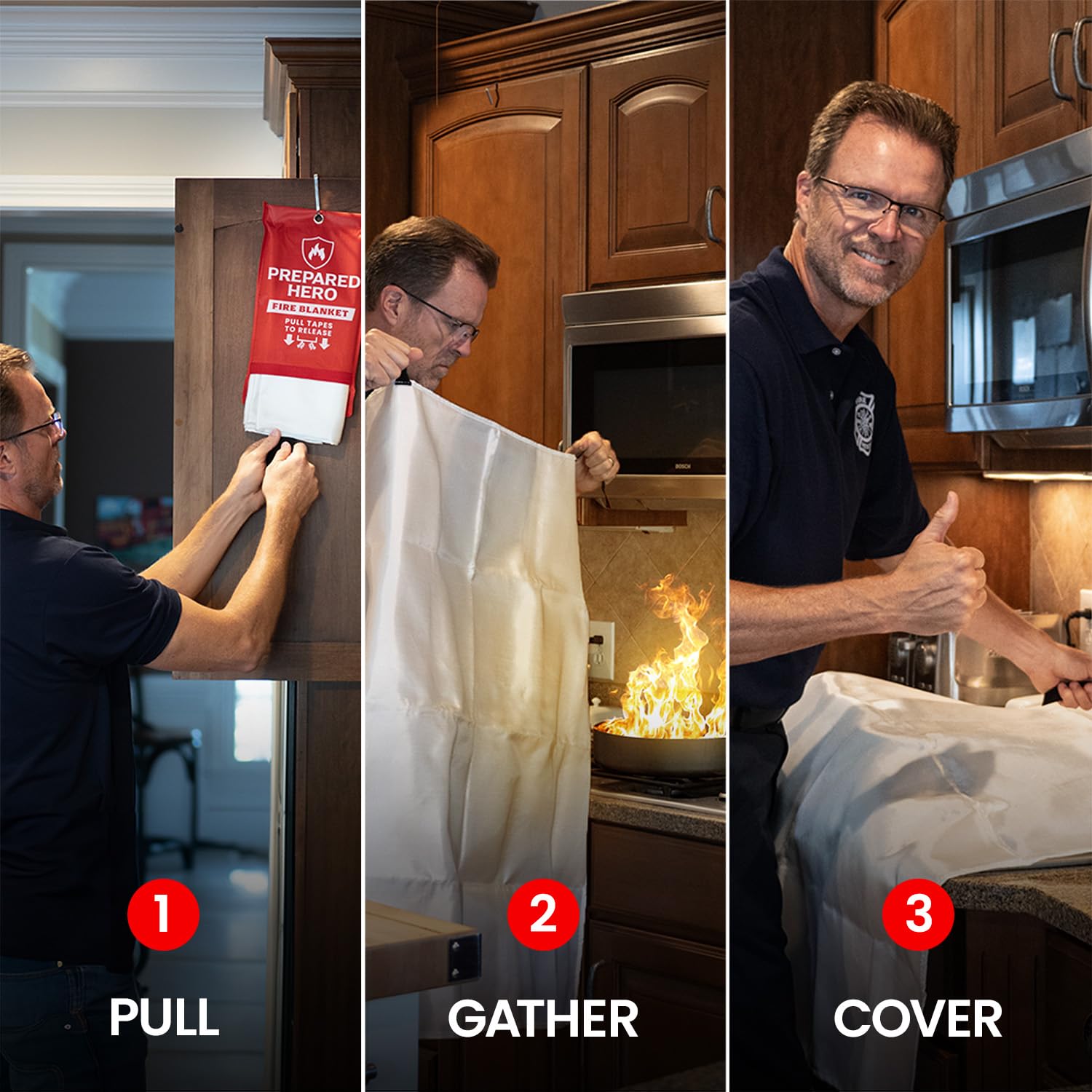 Prepared Hero Emergency Fire Blanket - 8 Pack (40