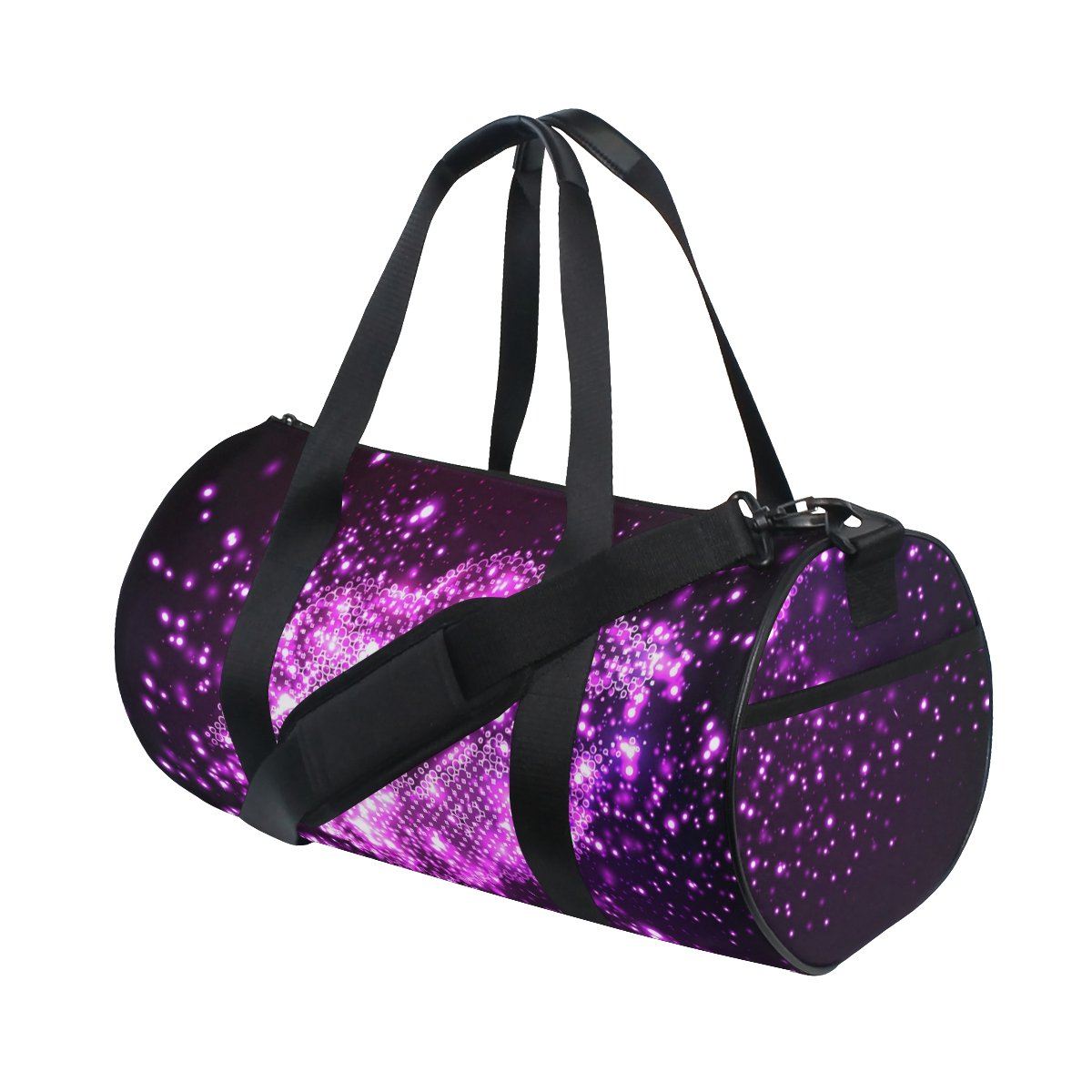 ALAZA Stylish Purple Glitter Gym Duffel Bag - Waterproof Sports Travel Luggage for Men & Women - Perfect for Gym, Workout, Yoga, Travel & Weekend Getaways