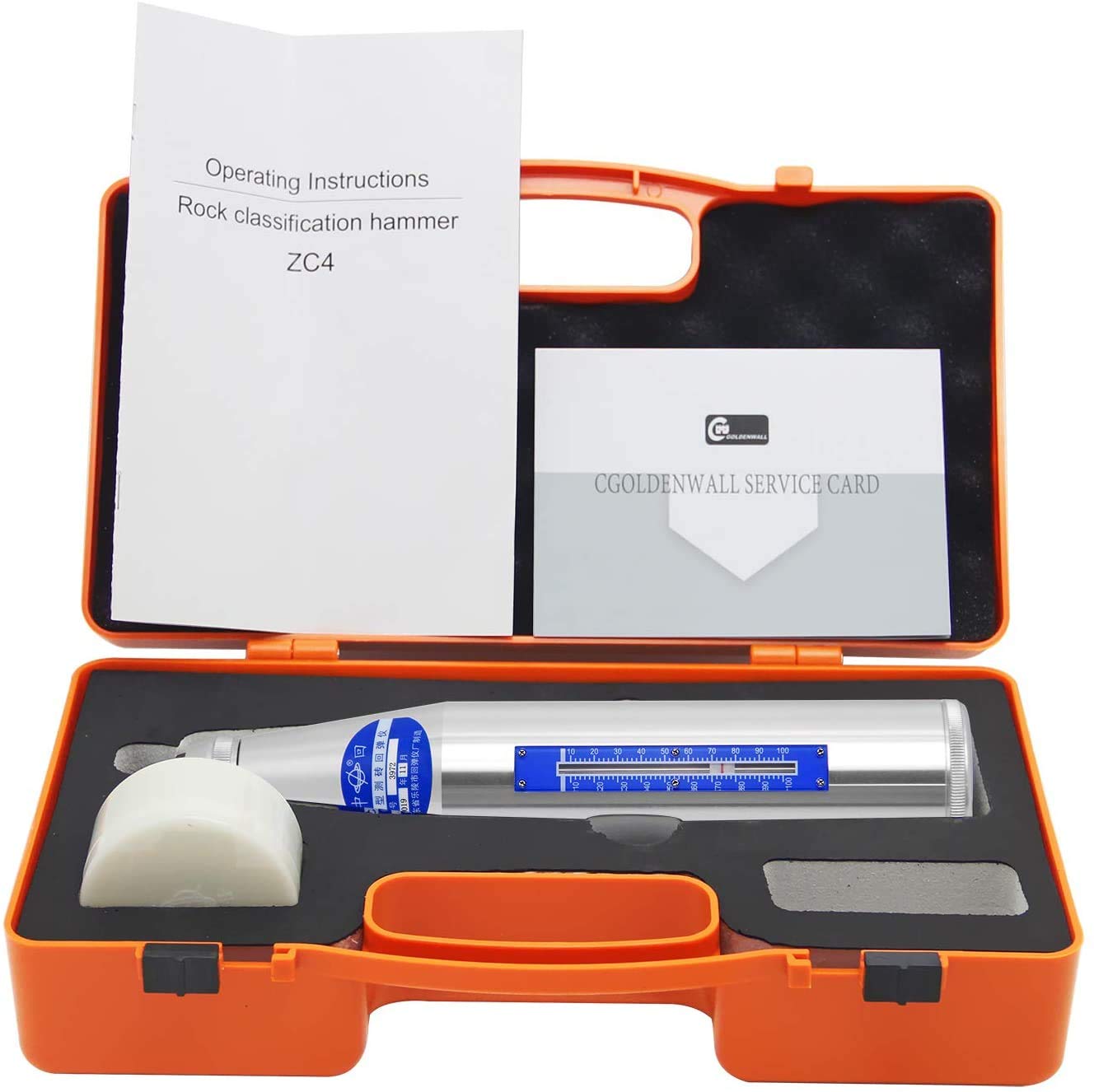 CGOLDENWALL ZC4 Side Brick Rebound Hammer Tester - Professional Concrete Strength Testing Tool for Construction & Engineering Projects - Perfect for Quality Control in Building Inspection and Material Analysis