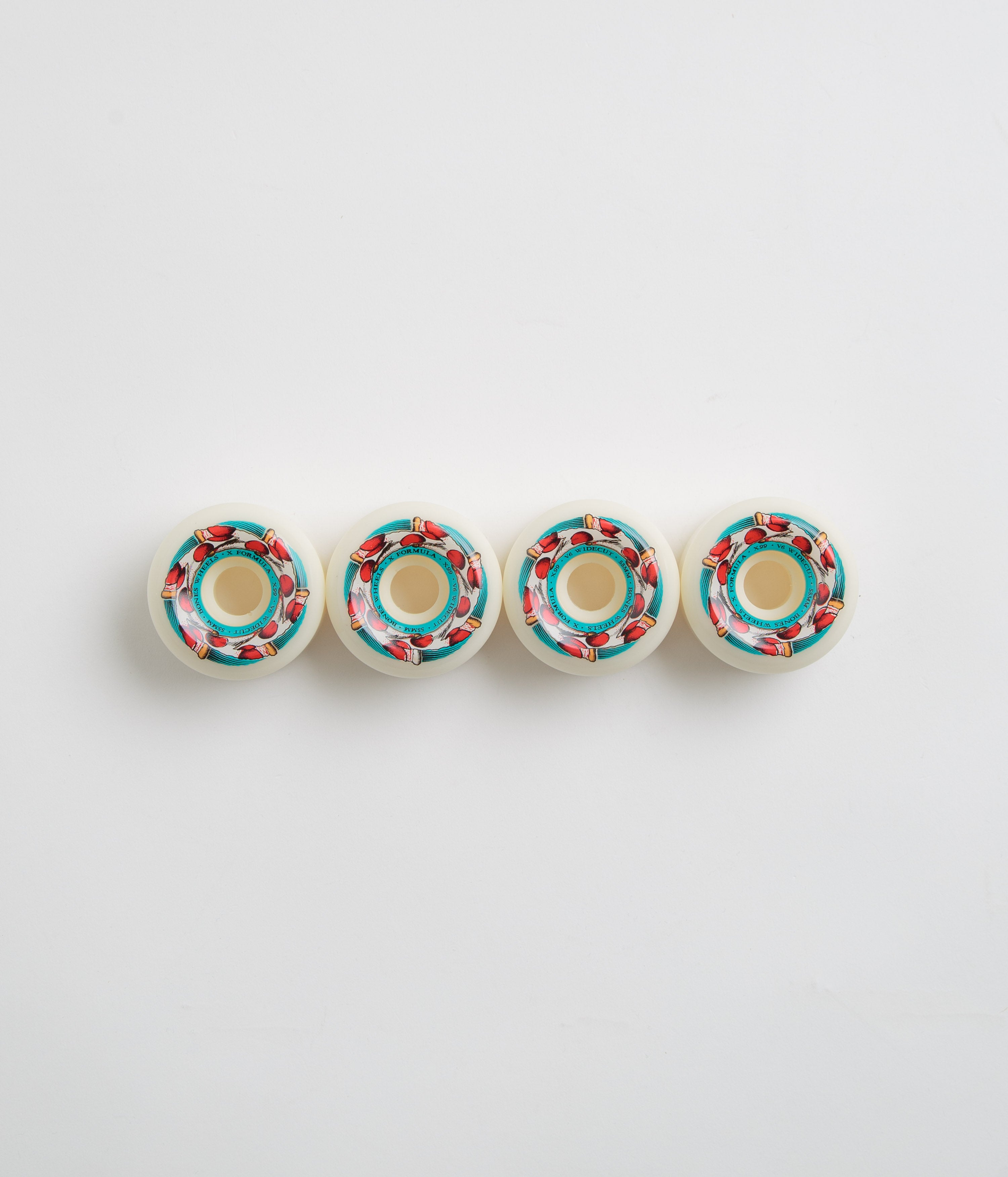Bones X Formula Deep Dish 99A V6 Widecut Skateboard Wheels 55mm - High Performance for Street Skating and Tricks