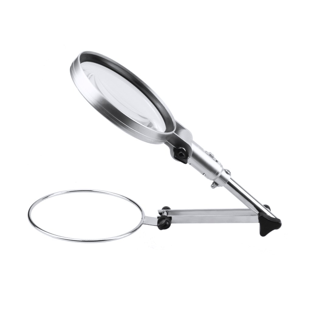 2.5X Magnifying Lamp with LED Ring Light - Adjustable Folding Tabletop Magnifier for Reading, Inspection & Repair | Portable Optical Lens for Students, Elderly & Hobbyists | Perfect for Jewelry Making, Watch Repair & Detailed Craft Work