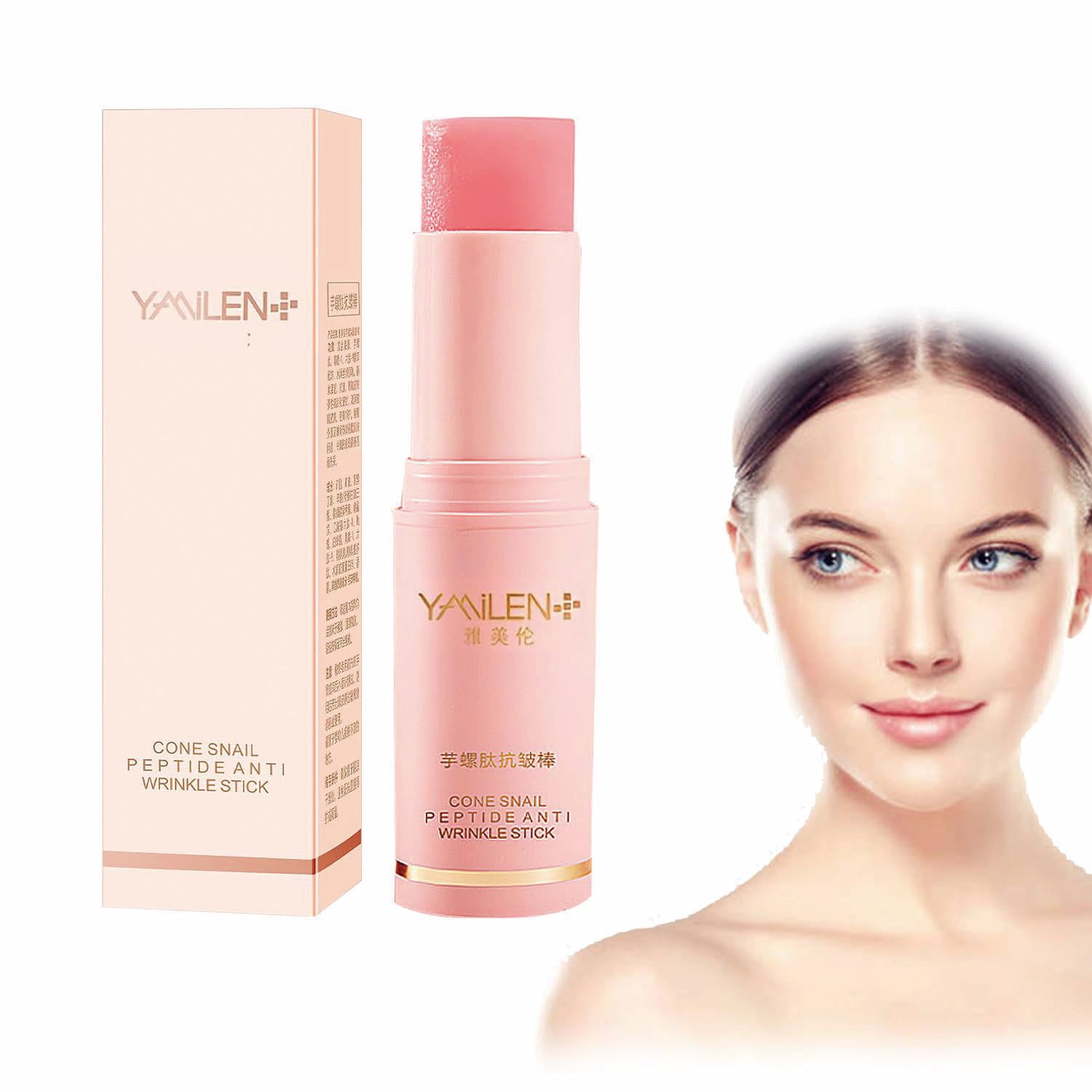 Collagen Boosting Moisture Balm Stick - Korean Anti-Wrinkle Snail Peptide Treatment for Face & Eyes | Hydrating Wrinkle Reduction Stick for Daily Skincare Routine (1 pc)