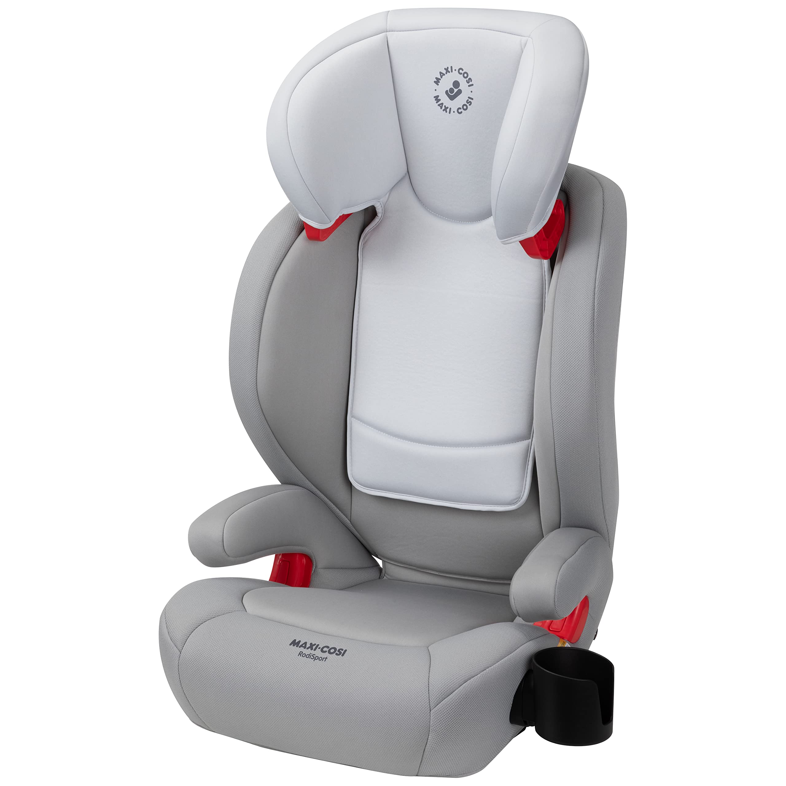 Maxi-Cosi Rodi Sport High Back Booster Car Seat for Kids 40-100 lbs | Polished Pebble | Safe & Comfortable for Road Trips & Daily Commutes