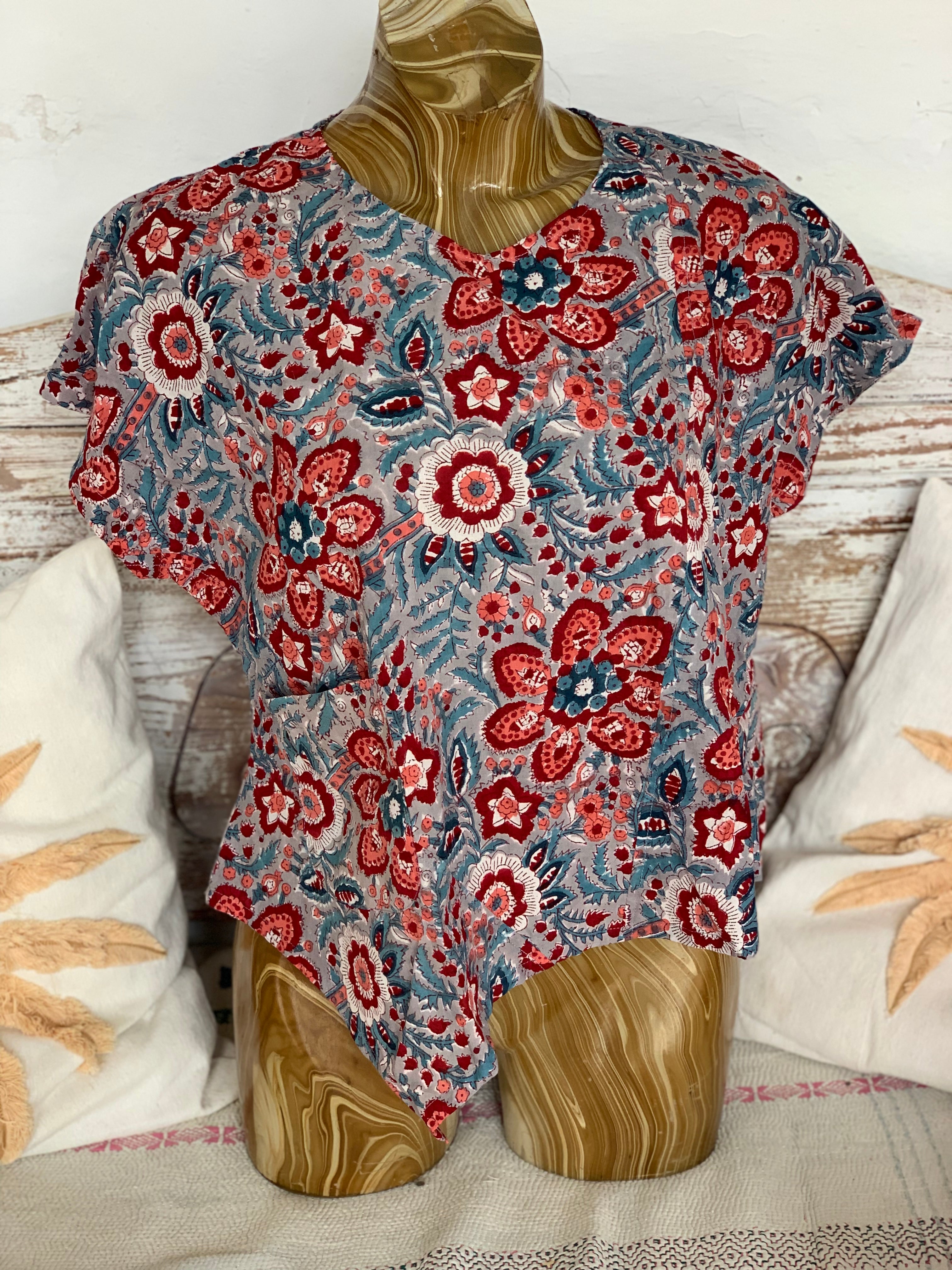 Boho Floral Print Blouse for Women - Stylish Mix & Match Tops for Casual Outfits & Summer Fashion