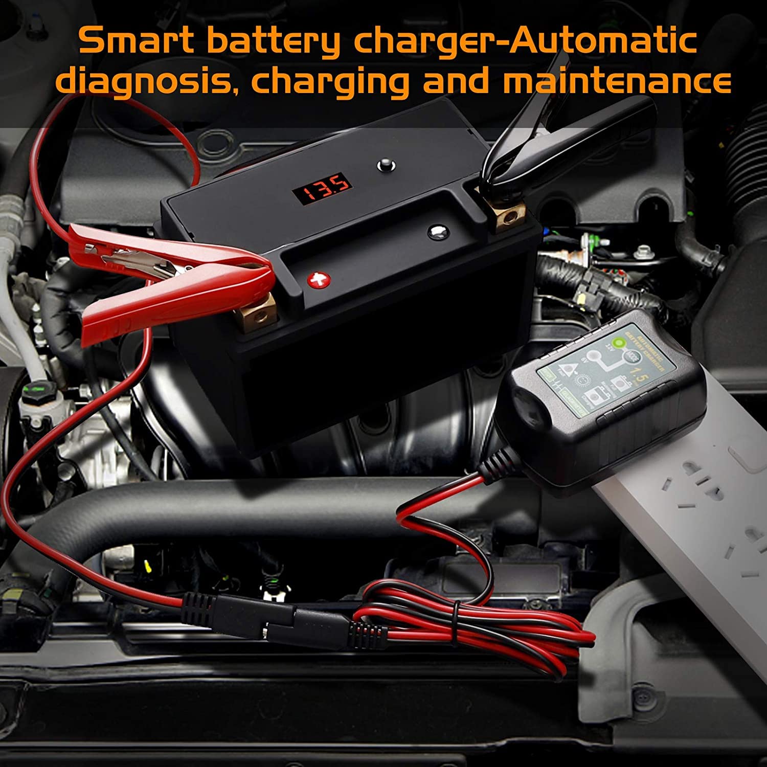 6V 12V Battery Charger for Car Motorcycle - Auto Repair & Maintenance
