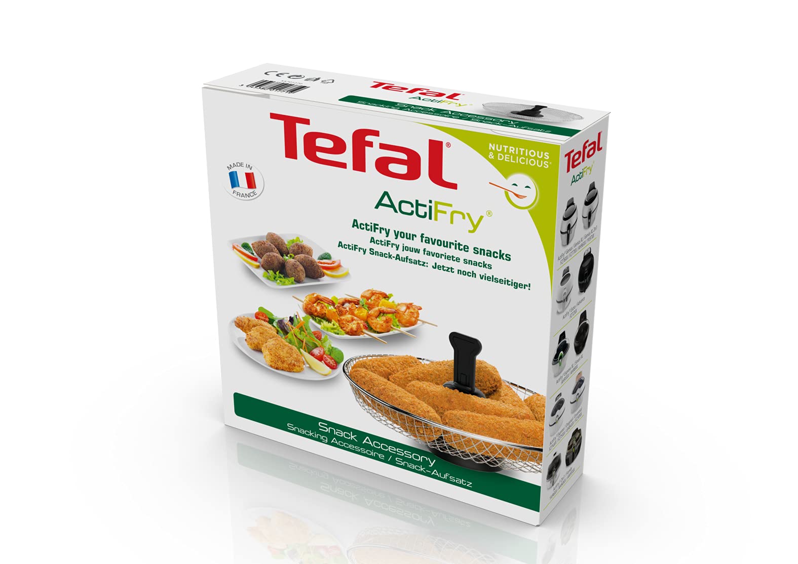 Tefal Actifry Snacking Basket for Air Fryer - Perfect for Snacks, Fish and Chips, Schnitzel | French-Made Accessory XA701270 (XA7012) | Ideal for Family Gatherings & Quick Meals