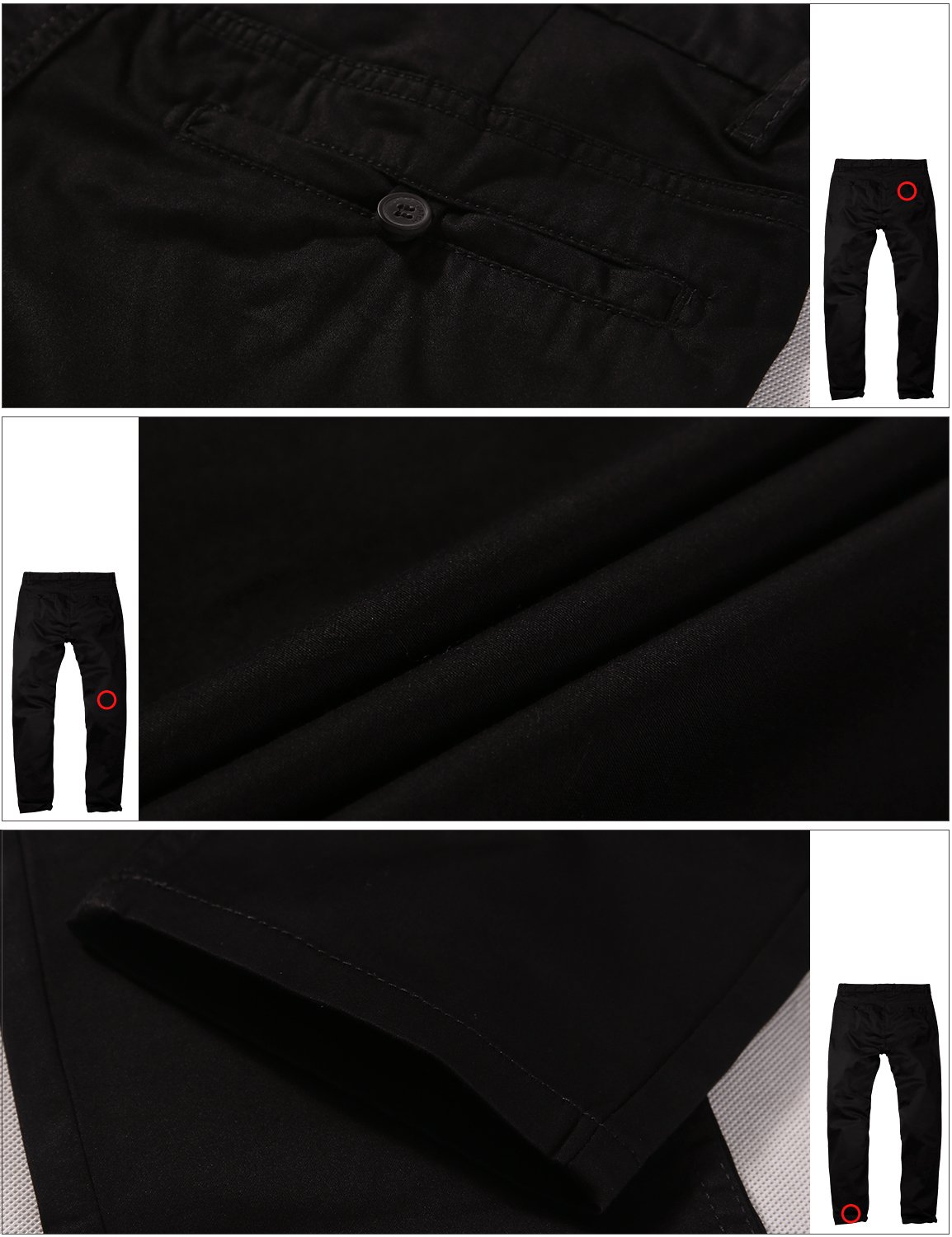 Men's Slim Fit Stretch Tapered Casual Pants - Comfortable & Stylish for Work, Travel & Everyday Wear