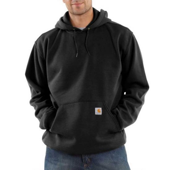 K121 Loose Fit Midweight Hoodie for Men & Women - Comfortable Cotton Blend Pullover Sweatshirt - Black - Perfect for Casual Wear, Gym & Outdoor Activities