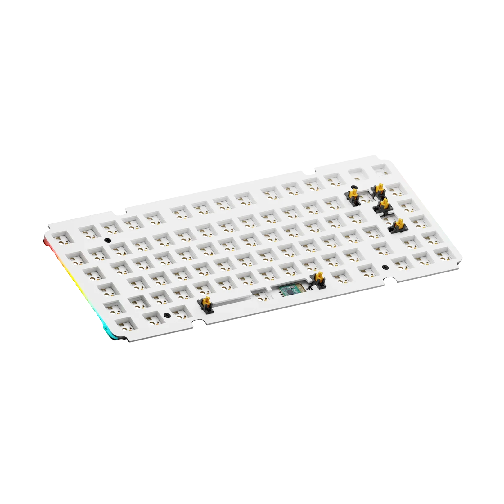 GMMK 3 Mechanical Keyboard Switch Plate - 75% FR4 White ISO Layout for Custom Gaming & Typing | Perfect for PC, Mac & Office Workstations