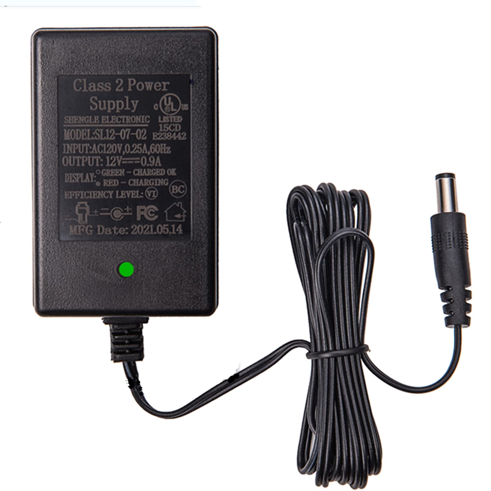 12V 0.9A Power Adapter for Kids Ride On Cars & Electric Toys - Universal Charger for 12 Volt Battery Powered Vehicles - Perfect for Electric Cars, Scooters, and Wagons (Home & Outdoor Play Use)