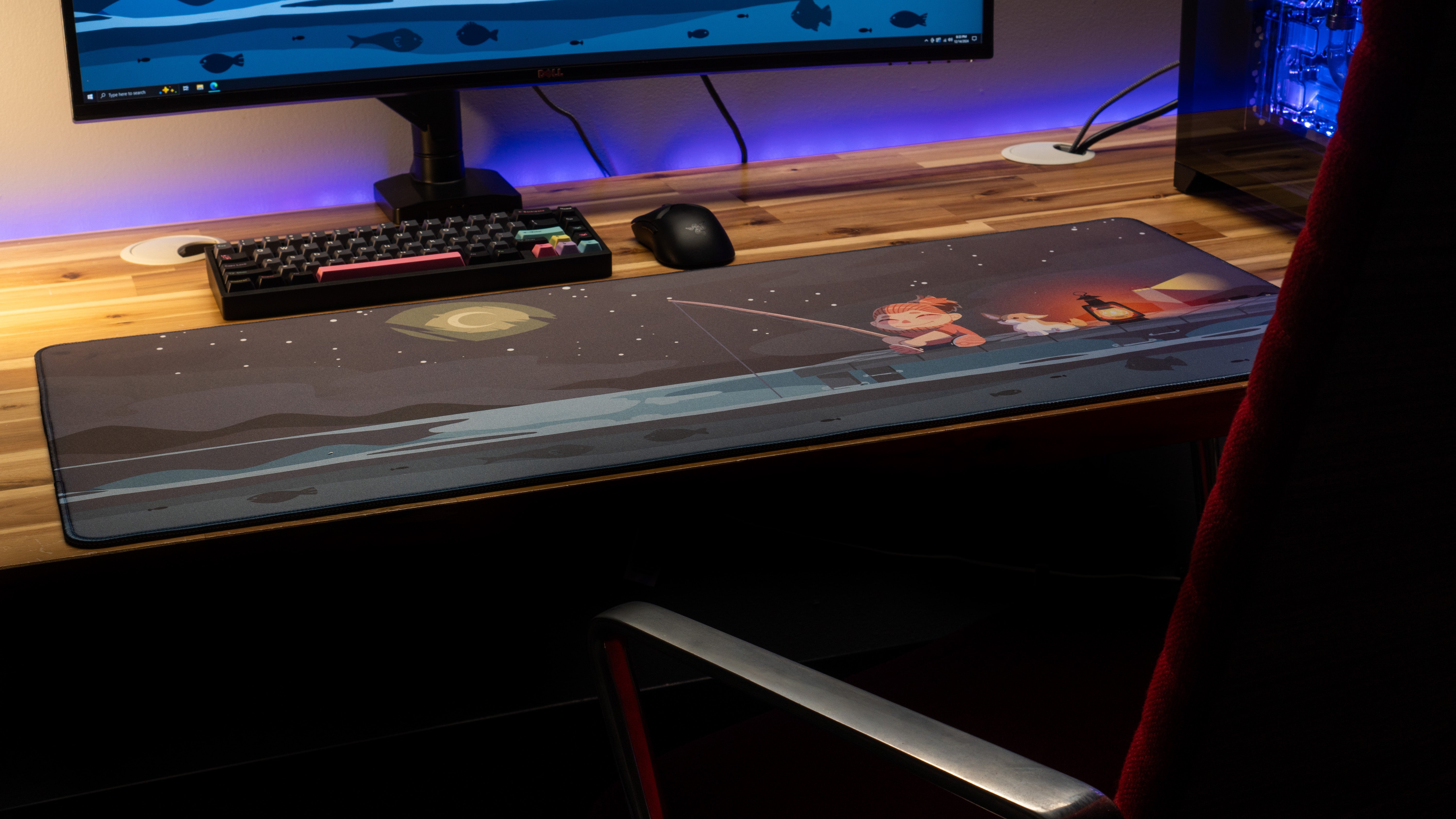 StanleyMOV Gaming Mouse Pad - Large RGB LED Desk Mat for Evening Content Creators & Gamers - Non-Slip Surface for PC, Laptop, Office & Streaming Setup