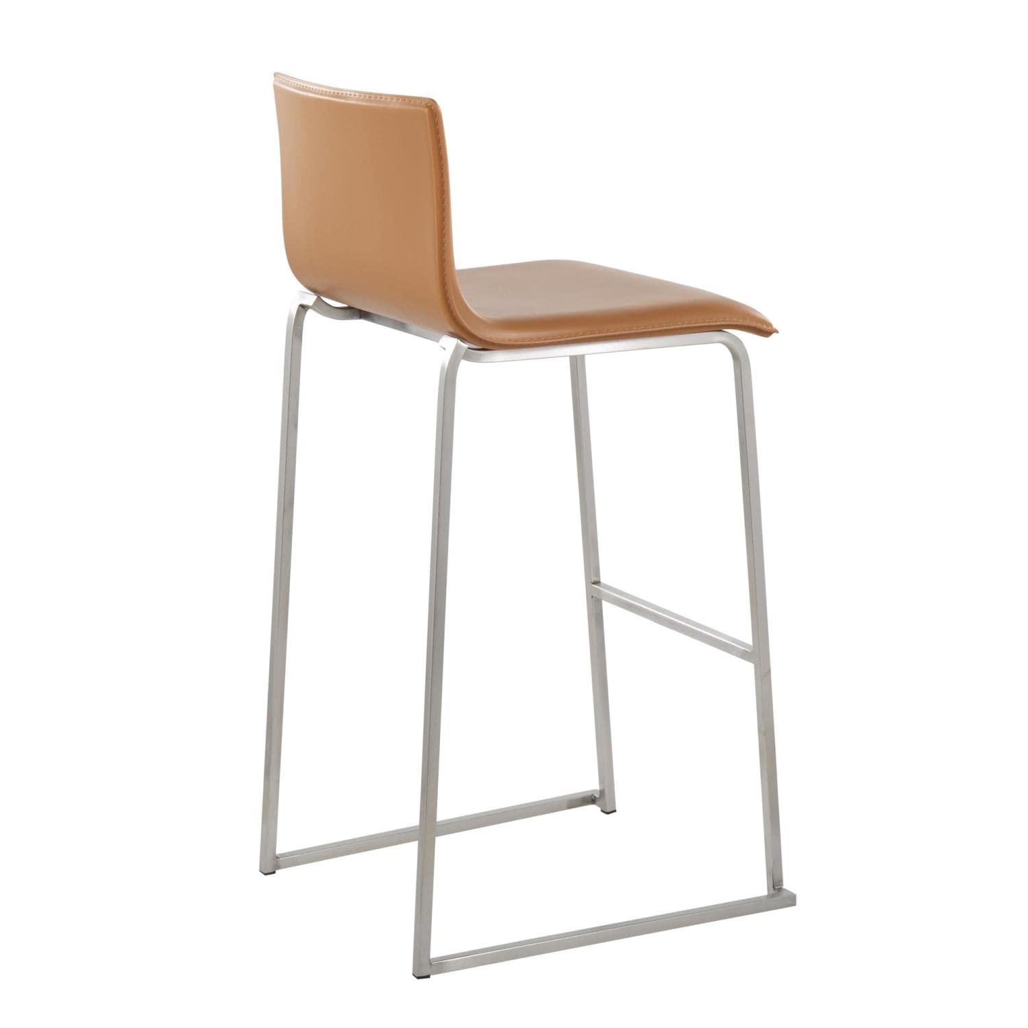 LumiSource Mara Bar Stool Set of 2 - Modern Counter Height Bar Chairs with Back Support - Perfect for Kitchen Island, Breakfast Nook & Home Bar Decor