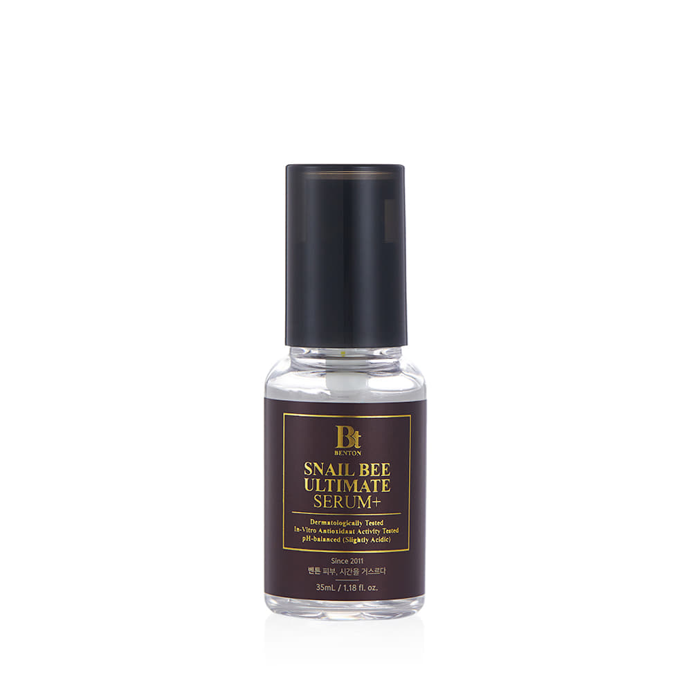 BENTON Snail Bee Ultimate Serum 35ml - Korean Skincare for Acne & Wrinkles - Hydrating Facial Essence for Glowing Skin - Perfect for Night Routine & Anti-Aging Care