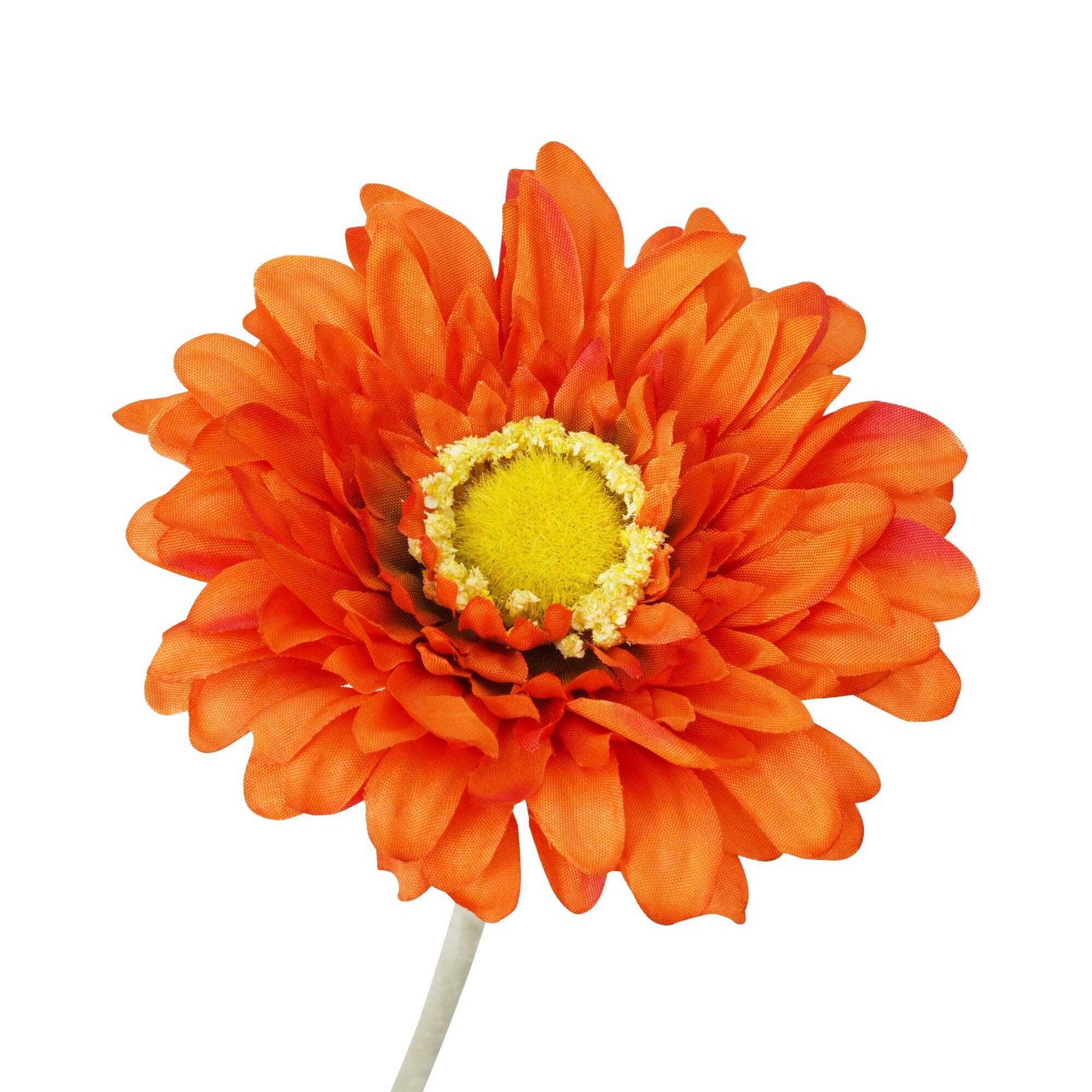 Small Orange Gerbera Artificial Flowers - Realistic Fake Daisy Bouquet for Home Decor, Wedding Centerpieces & Party Arrangements