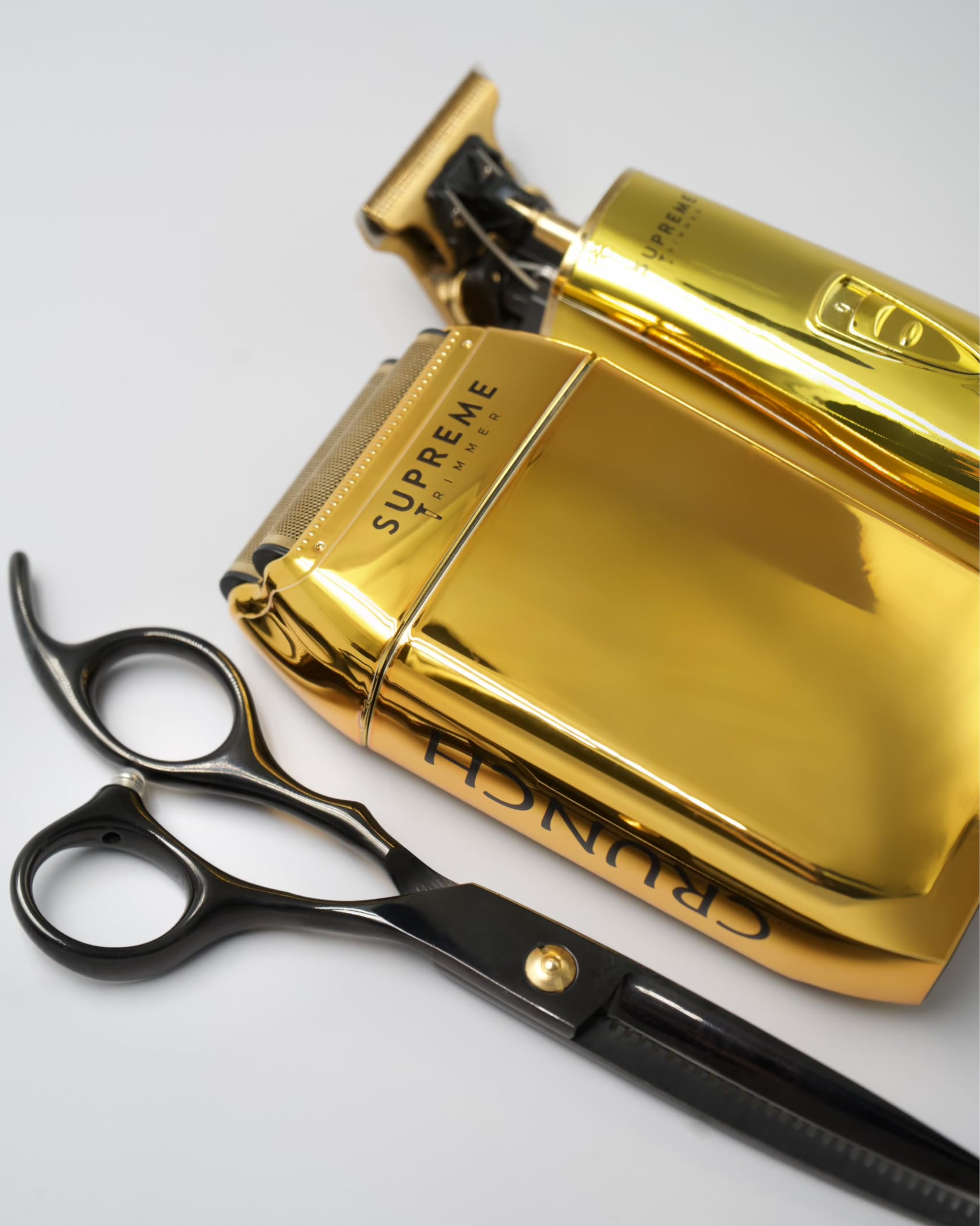 Supreme Trimmer 2-in-1 Electric Razor & Beard Trimmer Kit - T-Shaper & Crunch Foil Shaver for Men (STF602 & ST5200) | Gold Professional Barber Haircut Set | Perfect for Home Grooming, Travel & Salon Use
