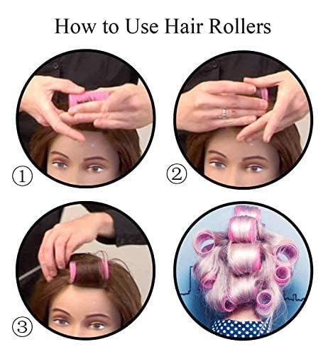 APOEM Hair Rollers for Women & Girls - 6 Pack Hair Styling Accessories (20g) - Perfect for Curls, Waves & Volume - Home, Salon & Party Use