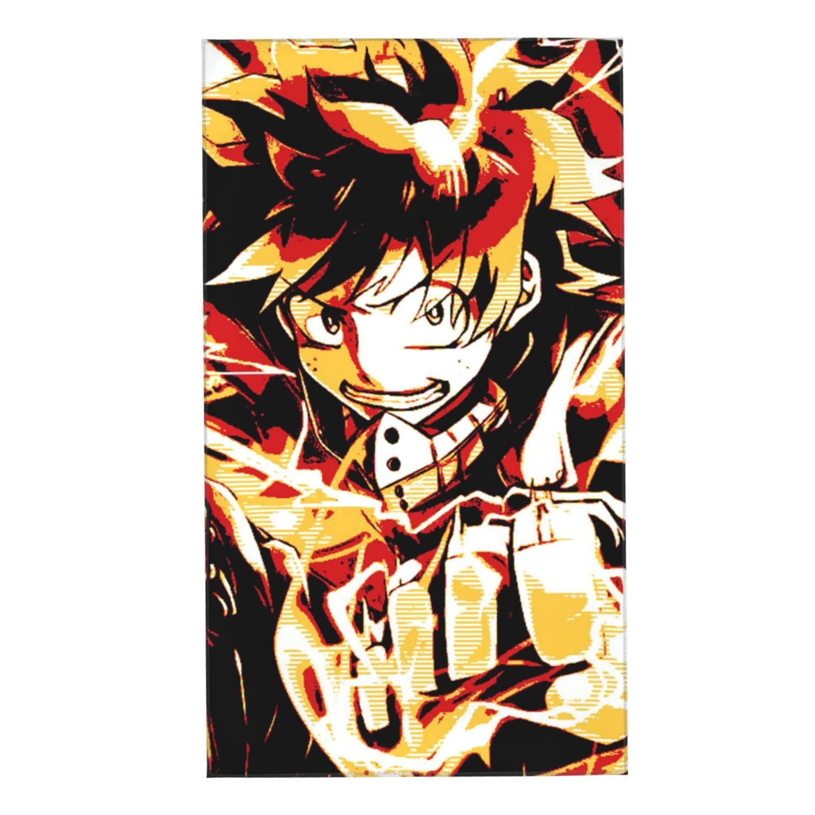 My Hero Academia Deku Anime Microfiber Towel - Super Absorbent Soft Hand Towel for Cosplay, Gym & Bath - Japanese Anime Merchandise Gift for Fans