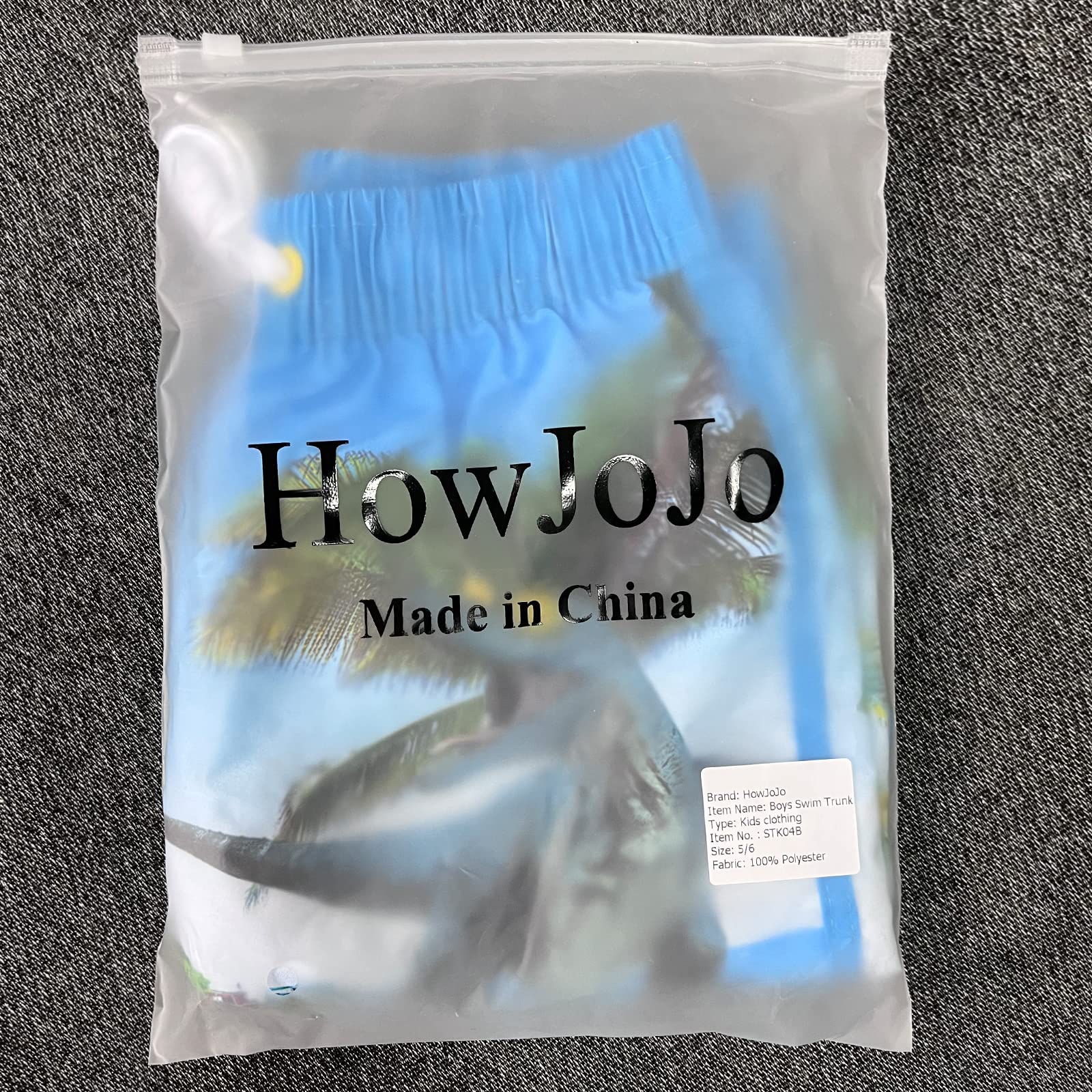 HowJoJo Boys Dinosaur Swim Trunks - Quick Dry 3D Printed Swim Shorts with UPF 50+ Sun Protection for Beach, Pool & Summer Water Activities