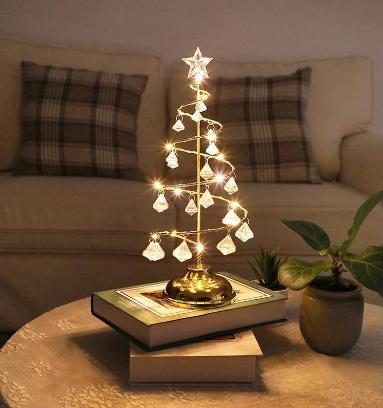 LED Crystal Christmas Lights - Waterproof Fairy String Lights for Indoor & Outdoor Holiday Decorations - Perfect for Xmas Tree, Home, Party, Wedding