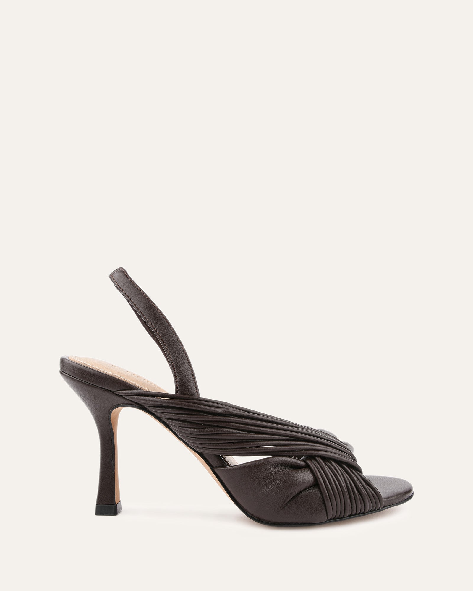 Lucky High Heel Sandals for Women - Genuine Cacao Leather Strappy Heels | Perfect for Weddings, Parties & Evening Events