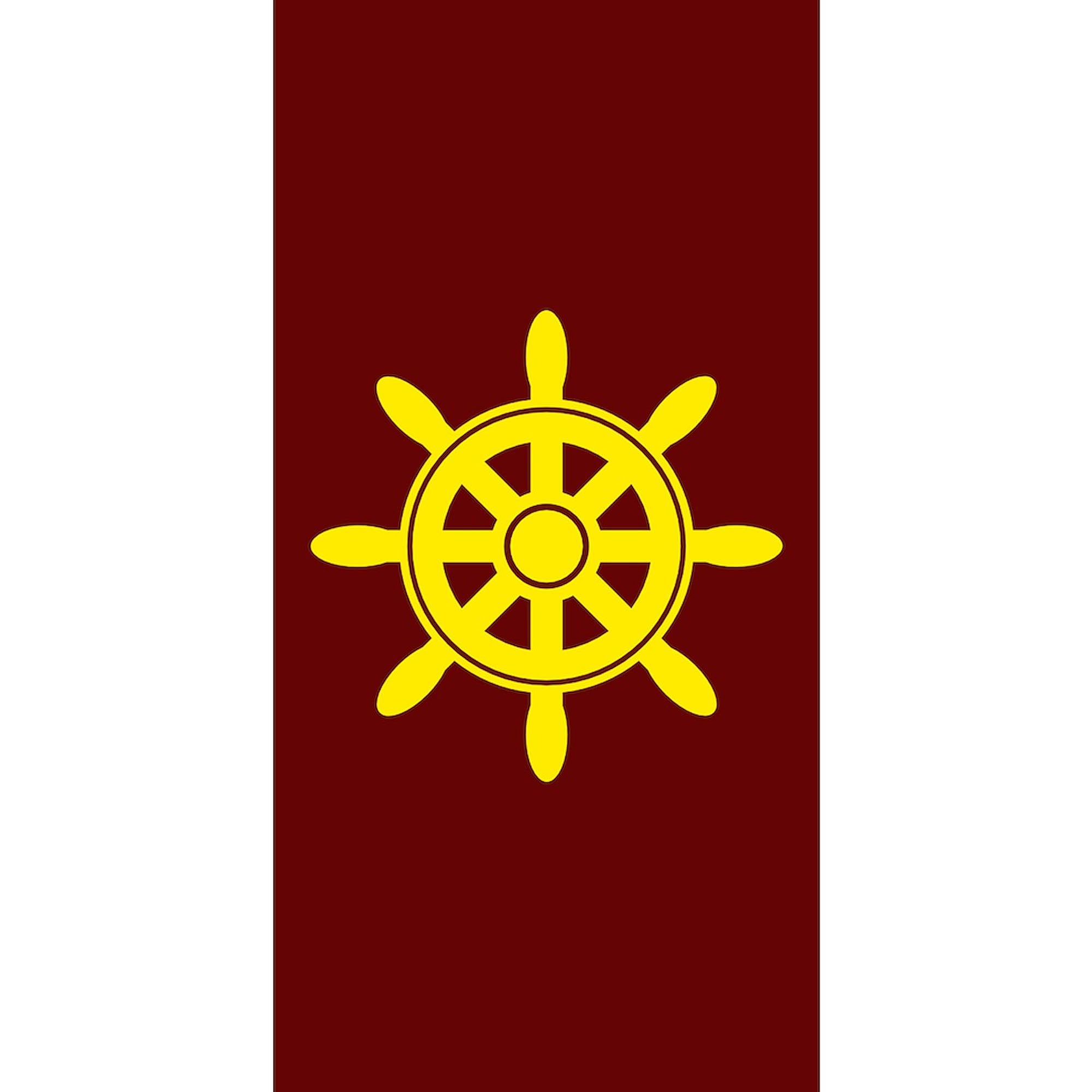 Maroon and Gold Ship Wheel Large Beach Towel - Soft, Unique Design for Pool, Beach & Summer Vacations | CafePress