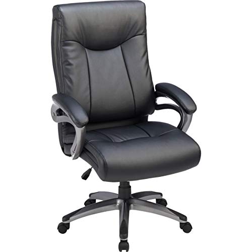Lorell High-Back Executive Office Chair - Ergonomic Mesh Back & Adjustable Height - Perfect for Home Office, Conference Rooms & Corporate Workspaces