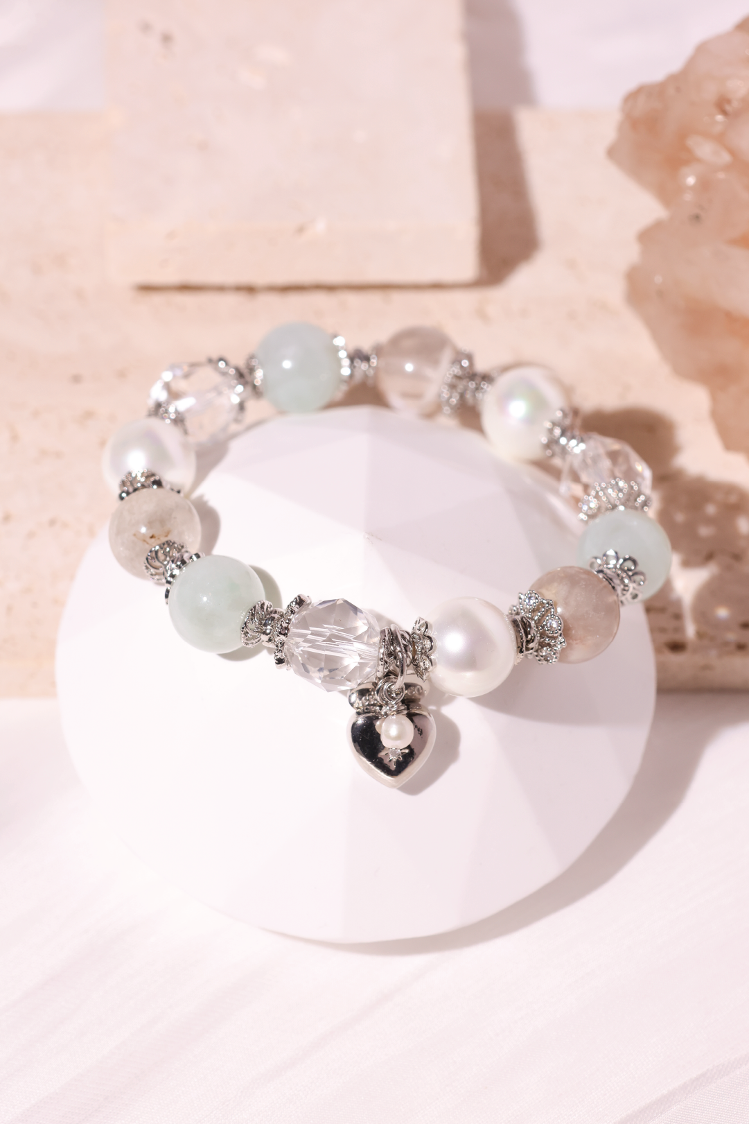 PS. Chic 2.0 Pistachio Green Beaded Bracelet for Women - Trendy Boho Jewelry Gift for Casual & Party Wear
