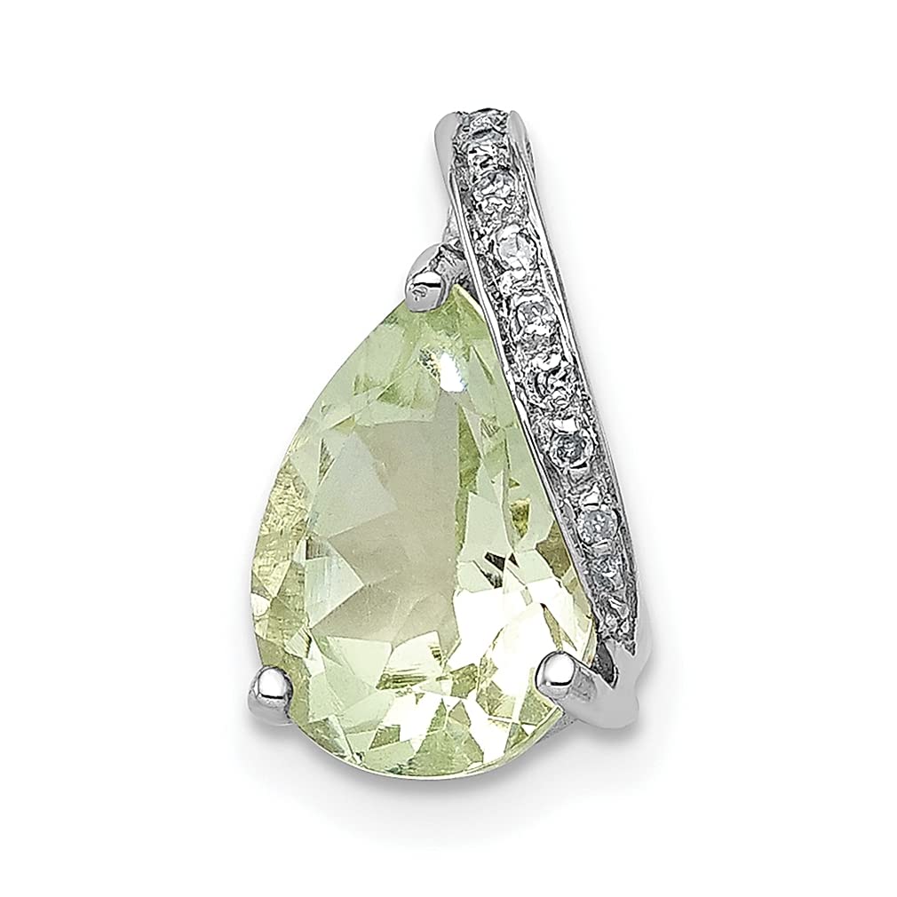 925 Sterling Silver Green Quartz Necklace - Elegant Gemstone Jewelry for Women | Perfect Gift for Her & Daily Wear