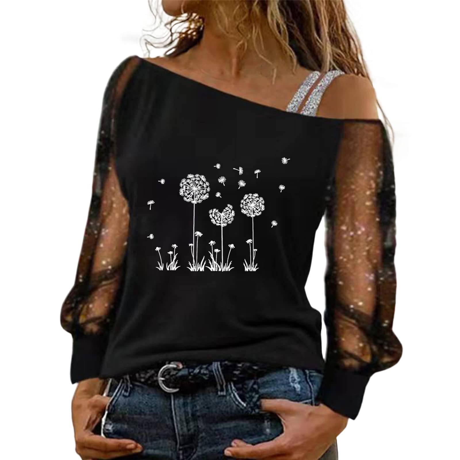 Floral Print Women's Crewneck T-Shirt - Summer & Fall Casual Blouse, Workout Tank Top & Tunic for Everyday Wear | Office, Gym & Weekend Outfits