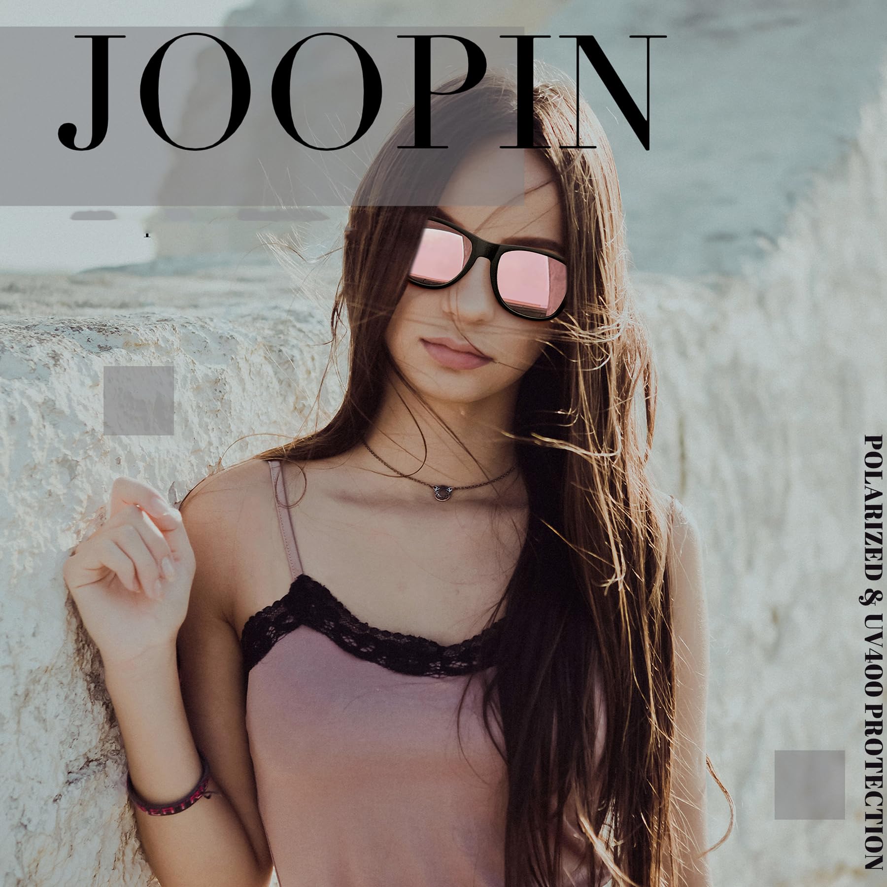 Joopin Square Polarized Sunglasses for Men & Women - UV Protection, Trendy Designer Shades for Outdoor Activities, Driving, and Beach Vacations