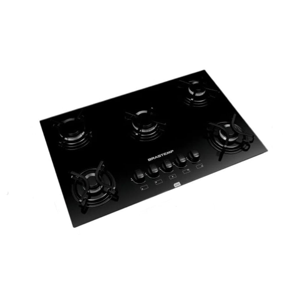 Brastemp 5-Burner Cooktop with Platinum Grates & Automatic Ignition - BDD75AE BIVOLT - Perfect for Modern Kitchens & Home Cooking