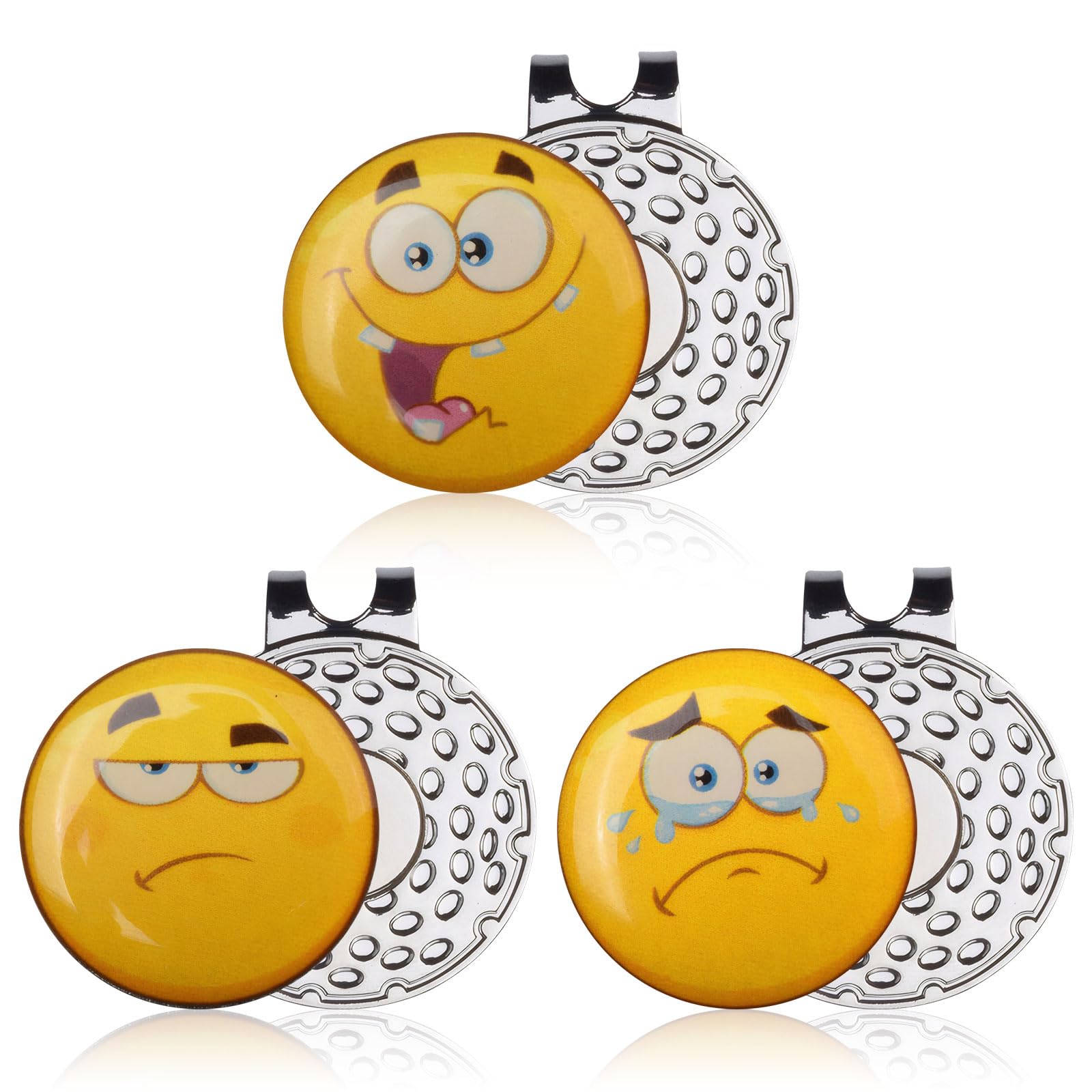 Premium 3-Piece Golf Ball Marker Set - Unique & Durable Golf Accessories for Men & Women - Perfect for Golf Tournaments, Practice & Course Play